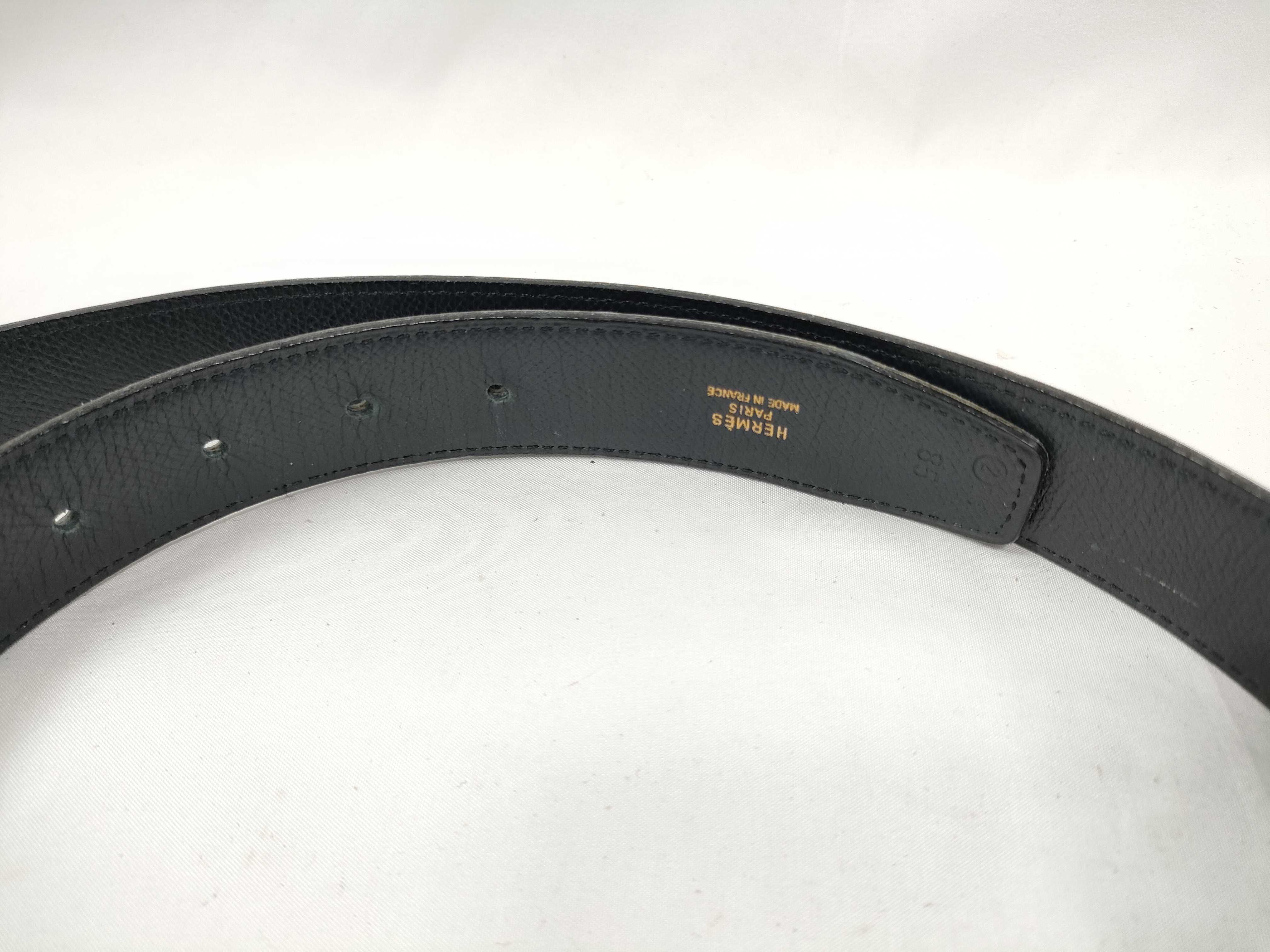 Constance H-belt, black/navy, silver hardware, 85cm belt. — view 7