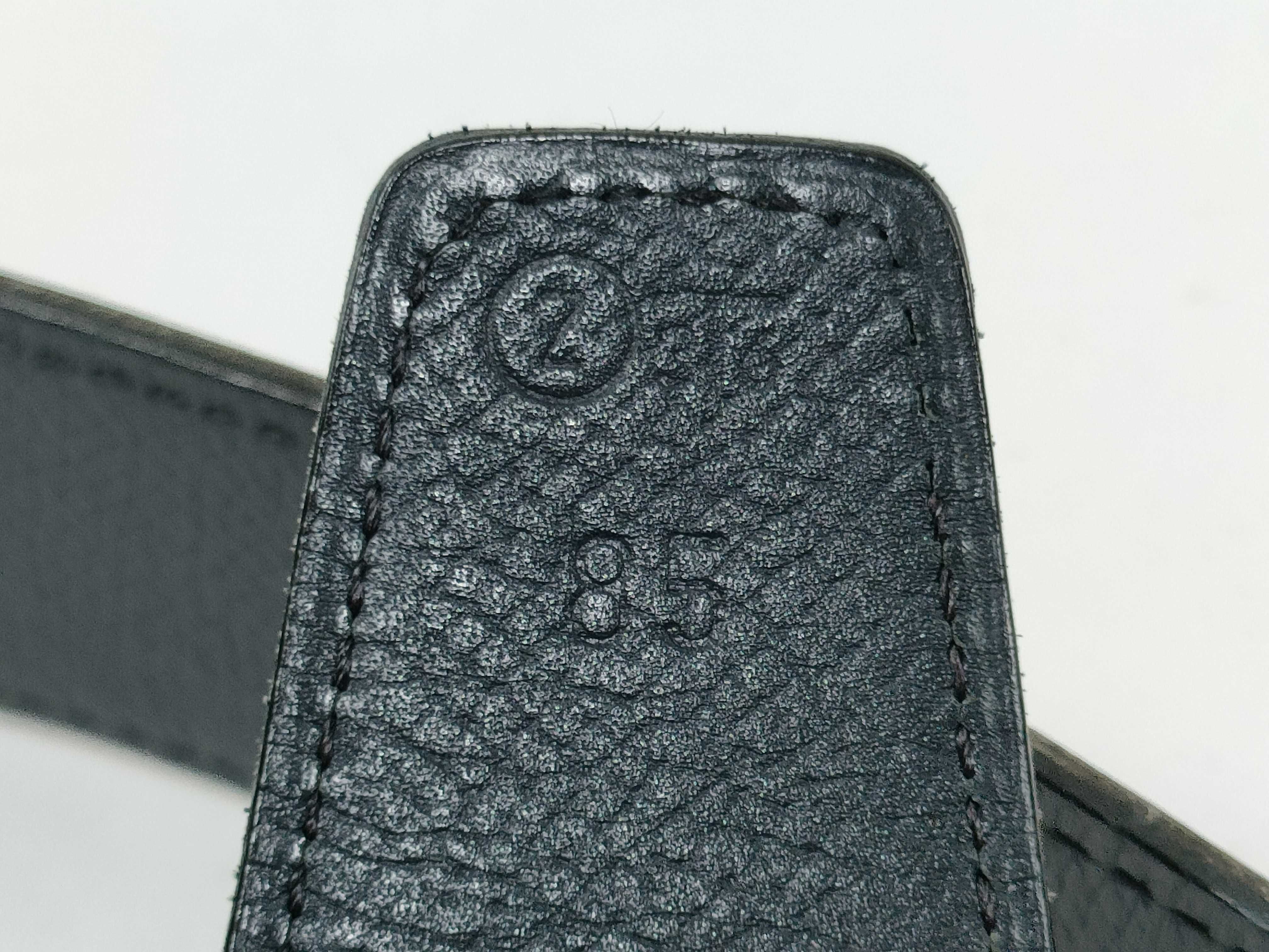 Constance H-belt, black/navy, silver hardware, 85cm belt. — view 8
