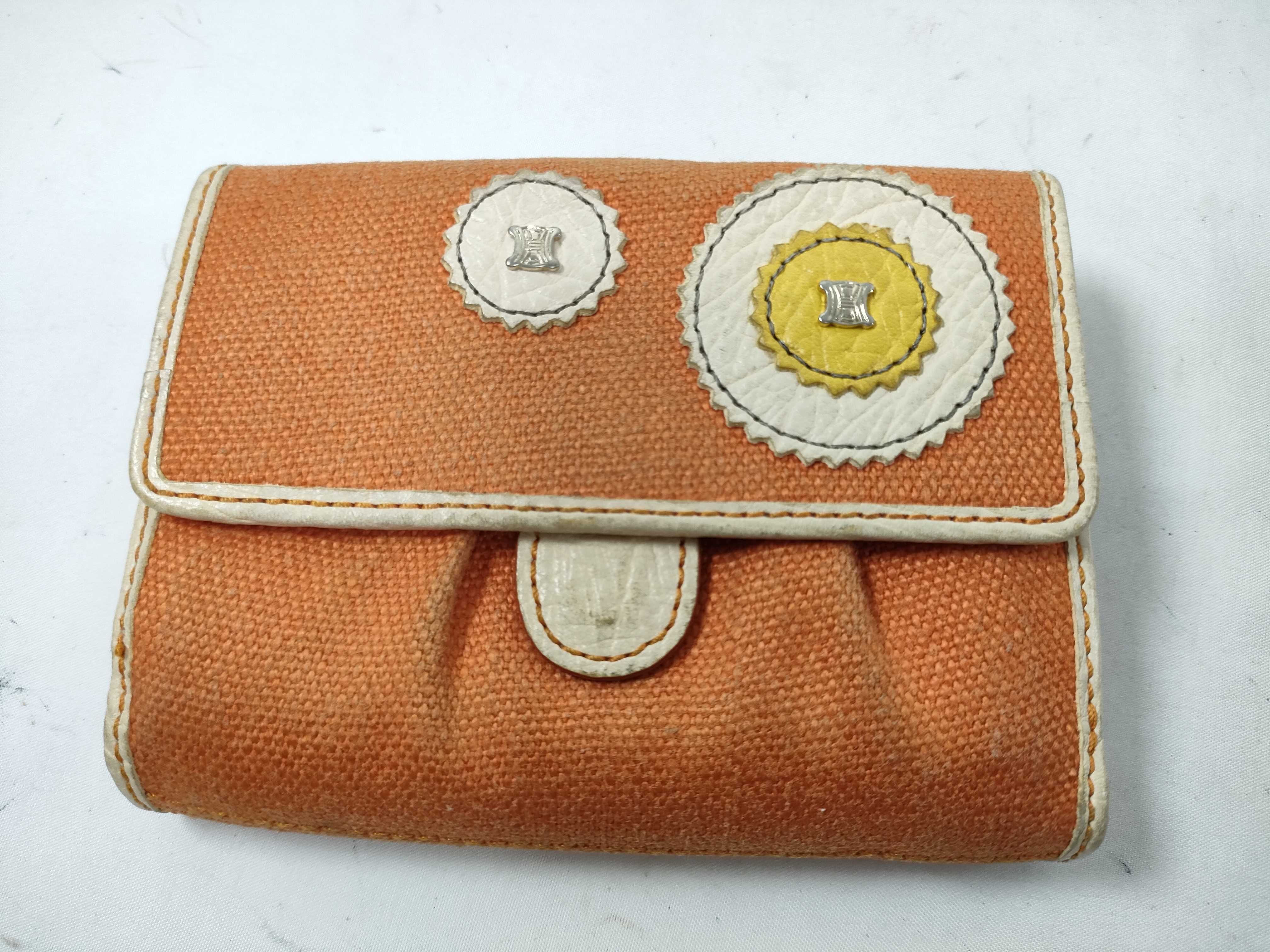 Orange Folding Wallet Canvas Wallet