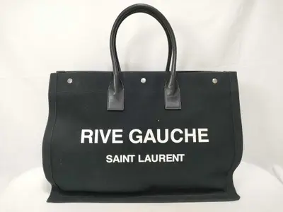 Rive Gauche Canvas Tote Bag, Black, 509415 Tote Bag