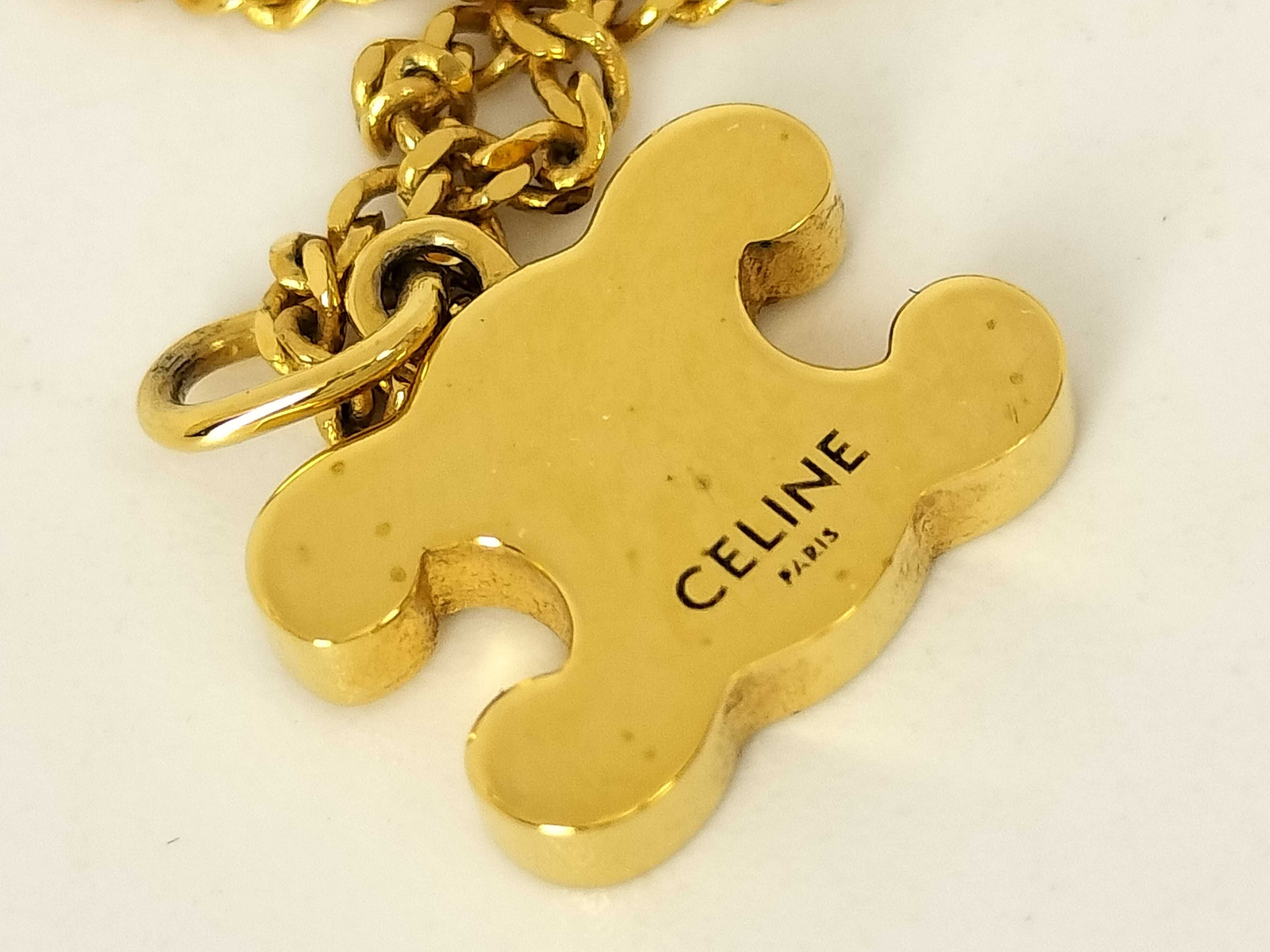 Triomphe Rhinestone Necklace Gold Necklace — view 6