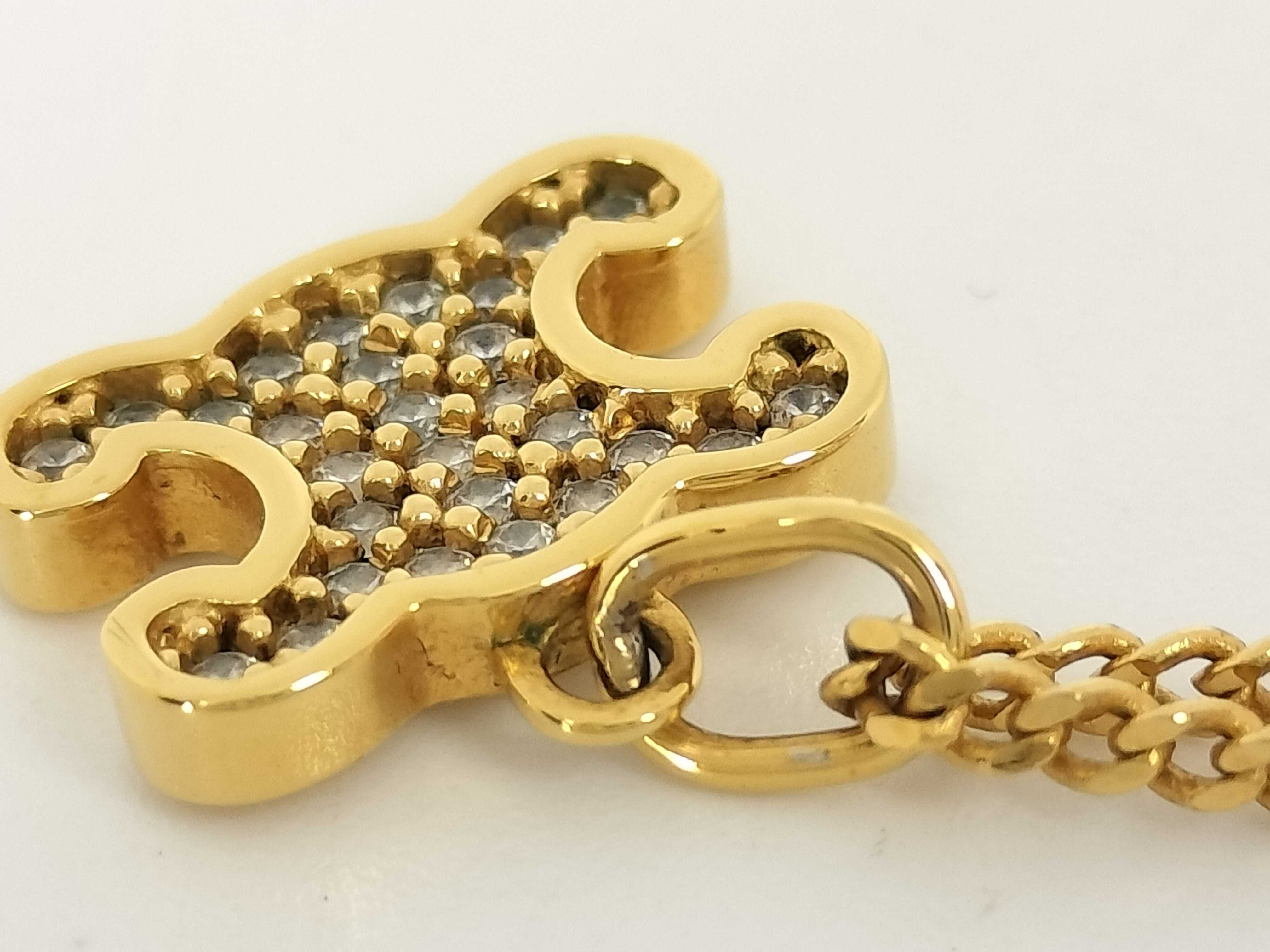 Triomphe Rhinestone Necklace Gold Necklace — view 9