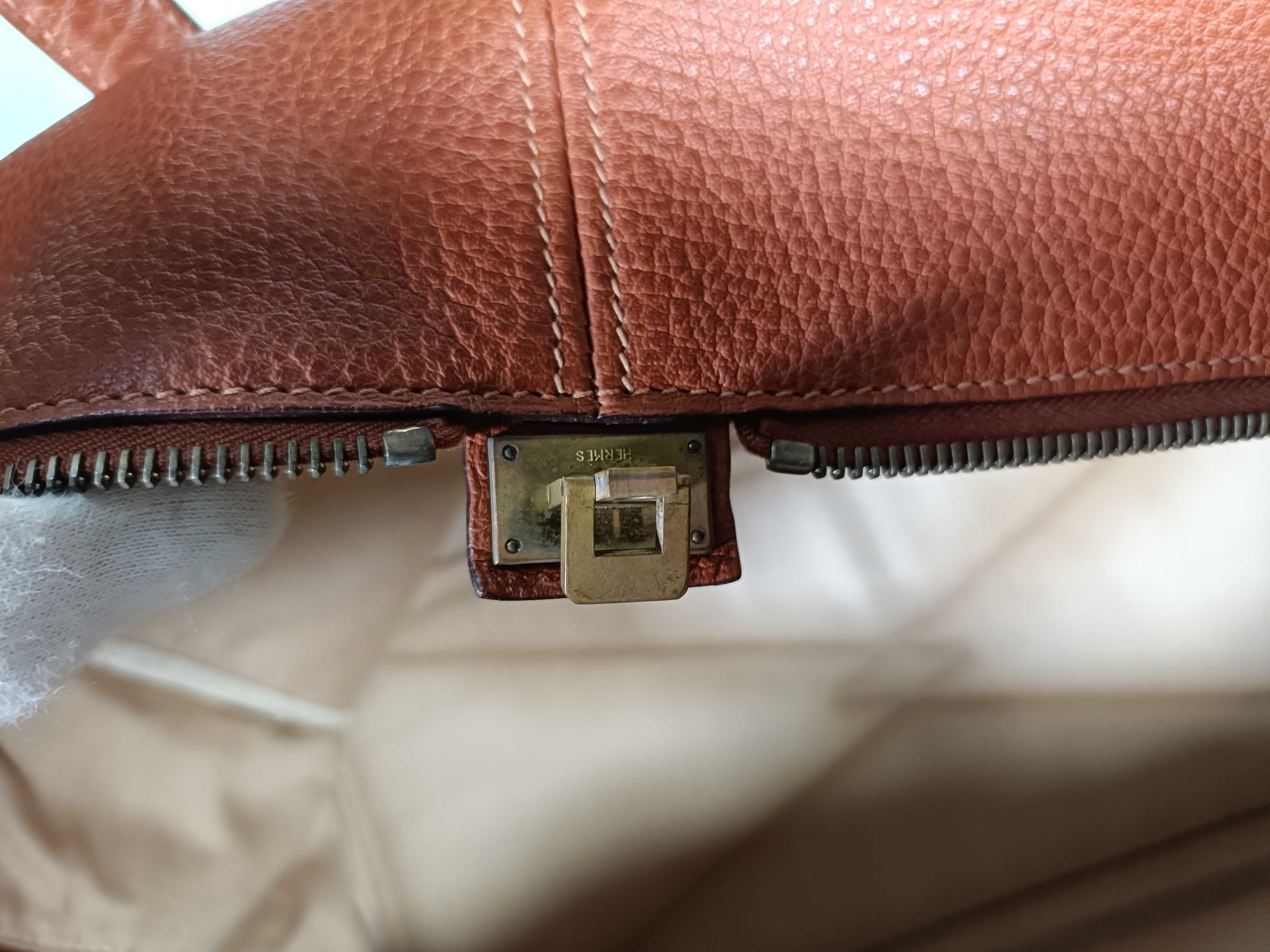 Victoria 43 Buffalo x Toile Officier Brown Gold Hardware G: 2003 Tote Bag — view 11
