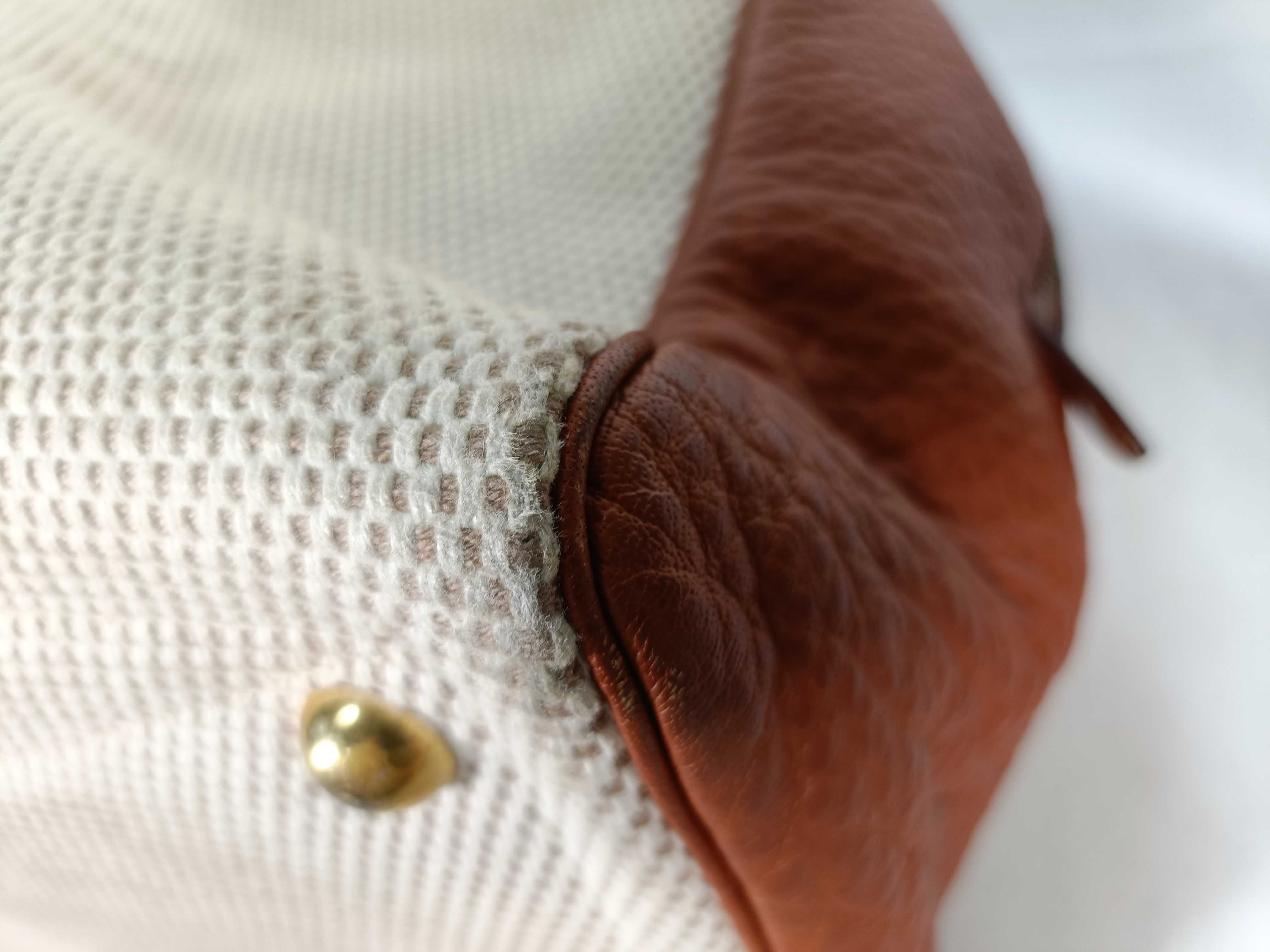 Victoria 43 Buffalo x Toile Officier Brown Gold Hardware G: 2003 Tote Bag — view 4