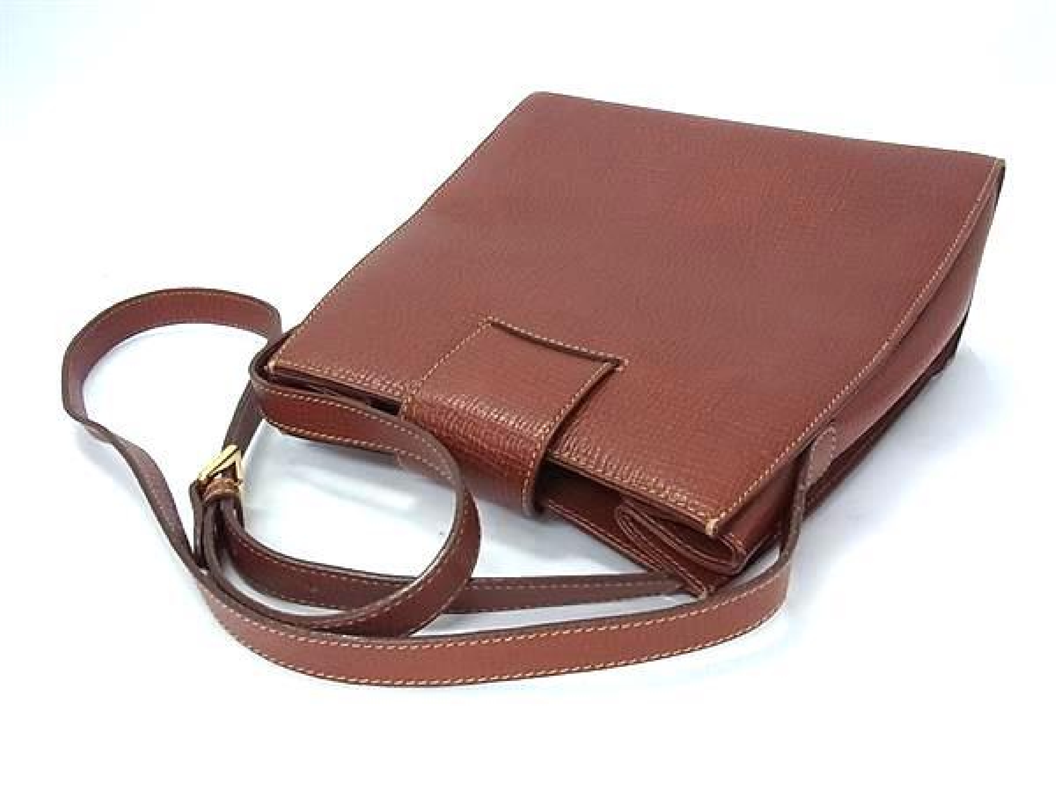 Leather Crossbody Bag, Shoulder Bag for Women, Brown, BQ7682 — view 3