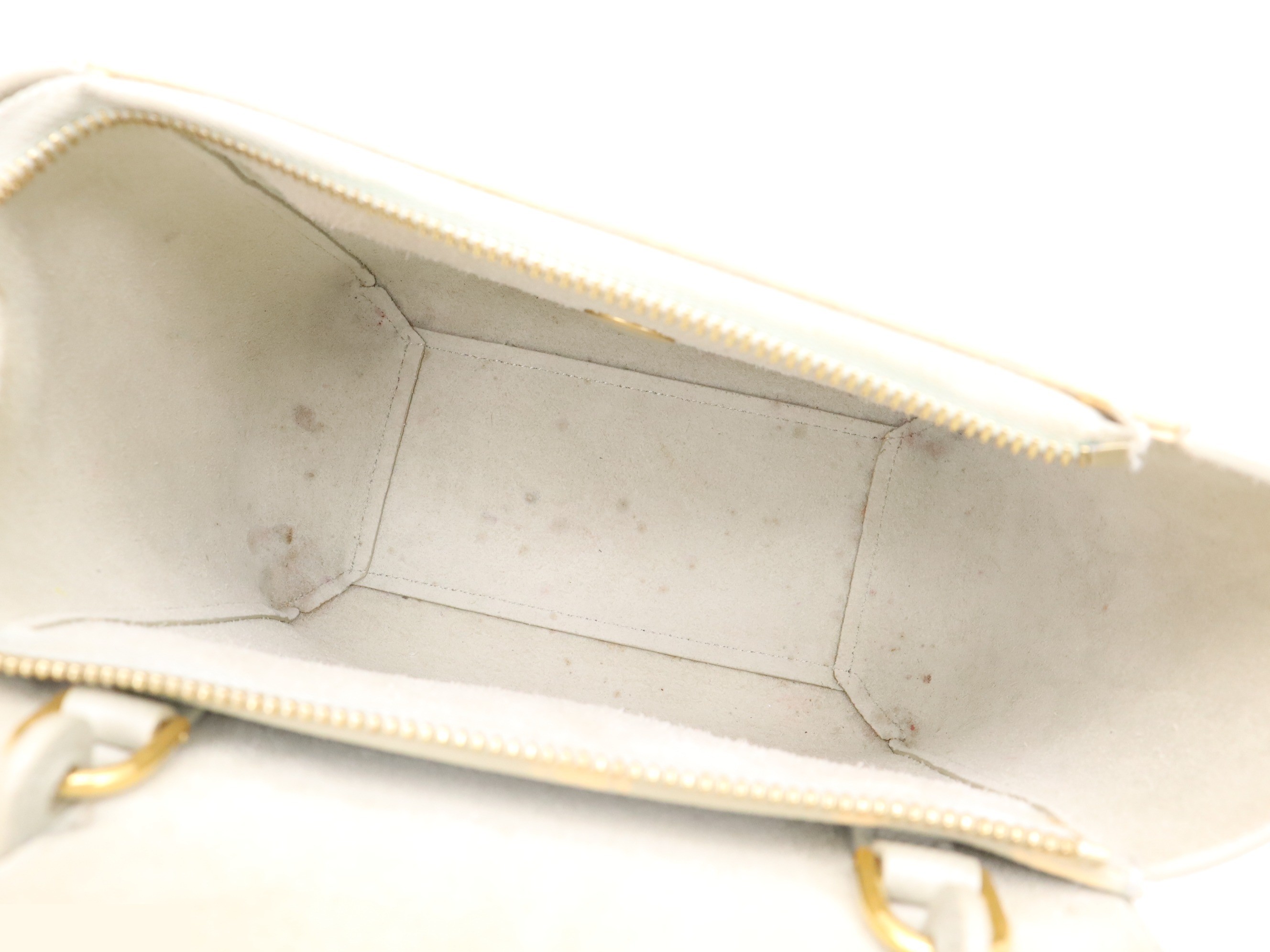Leather Belt Bag Nano 2-Way Handbag Gray Gold Hardware — view 7