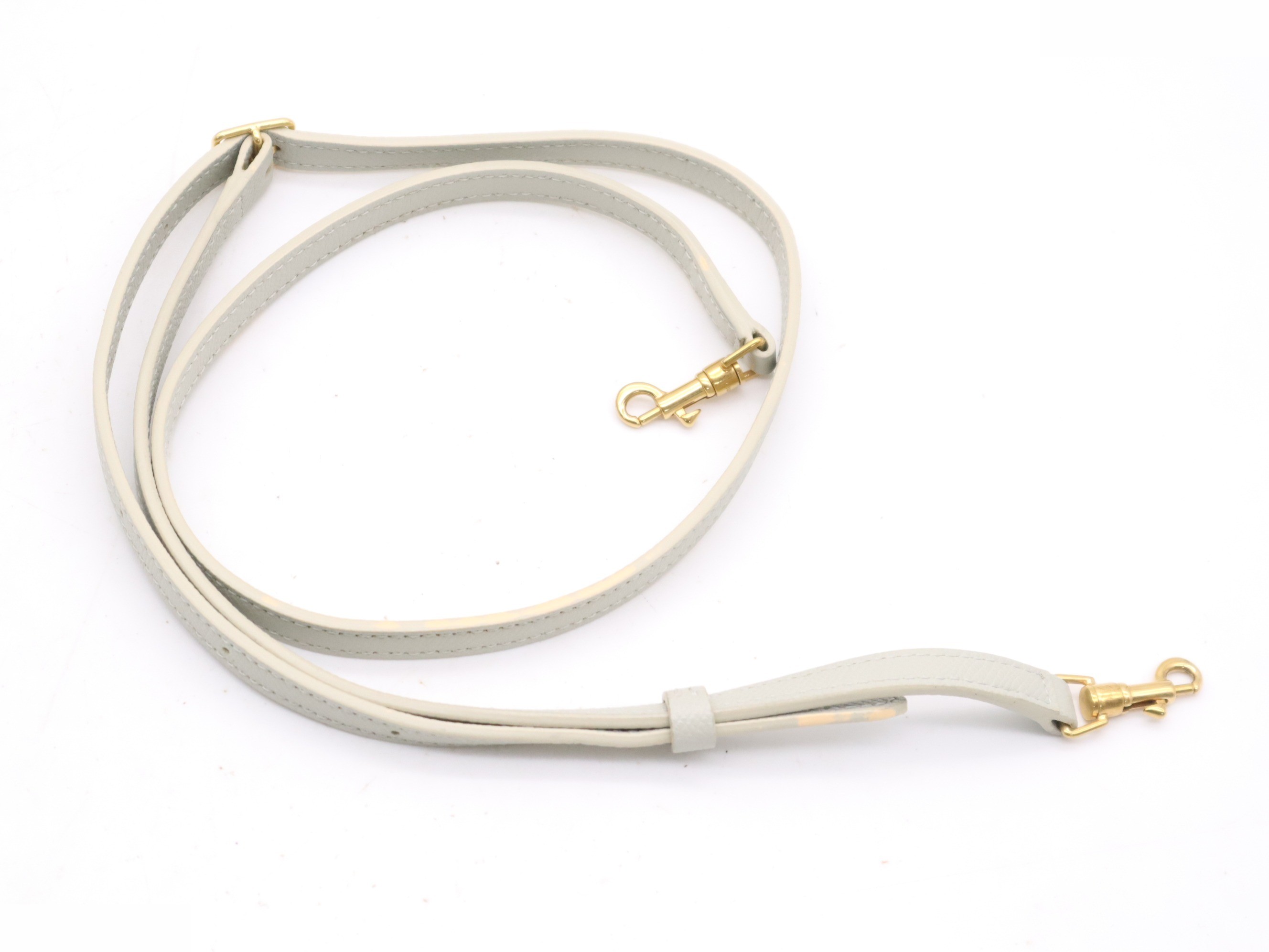 Leather Belt Bag Nano 2-Way Handbag Gray Gold Hardware — view 8
