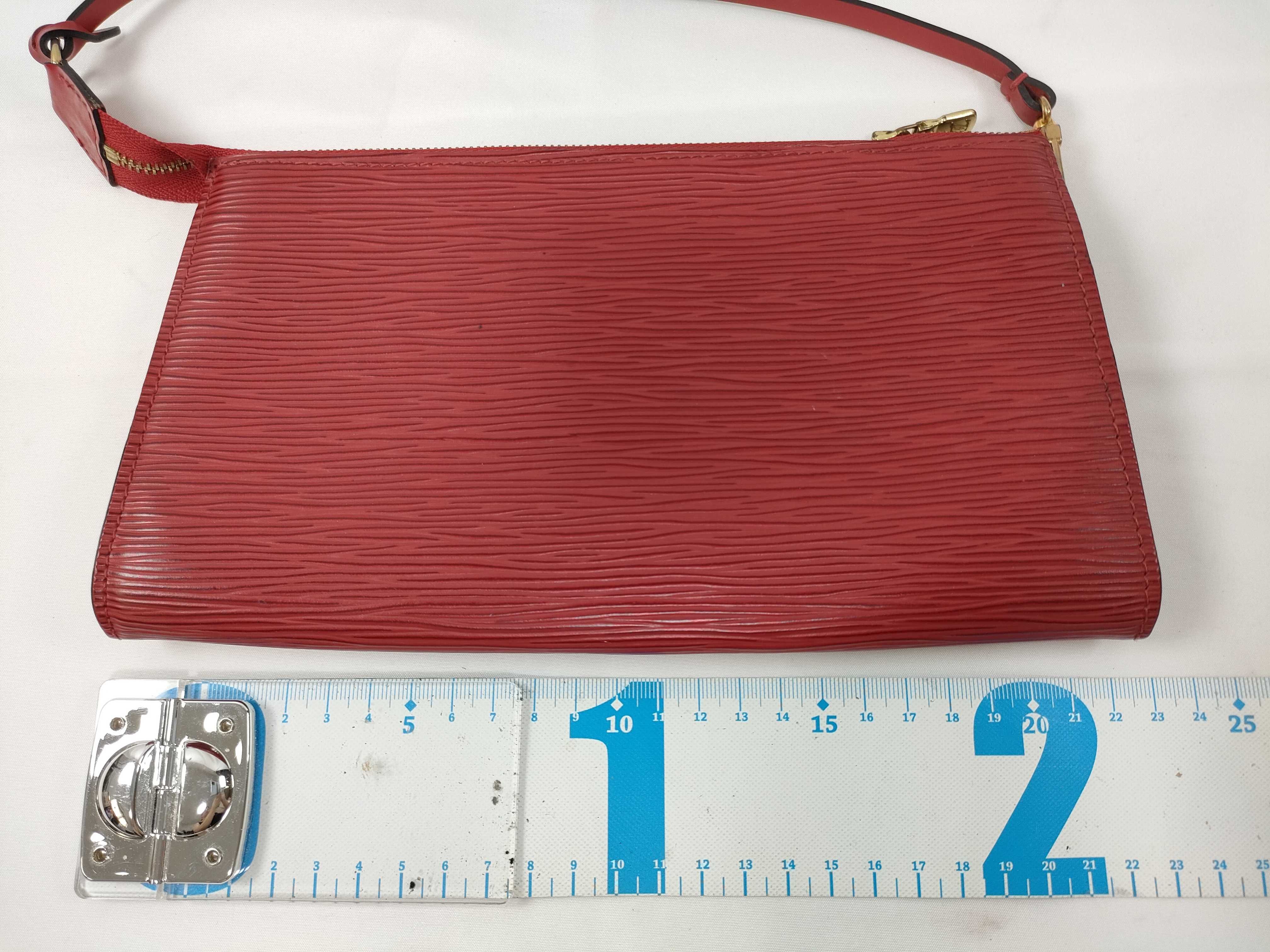 Epi Red Leather Pochette Shoulder Bag — view 2