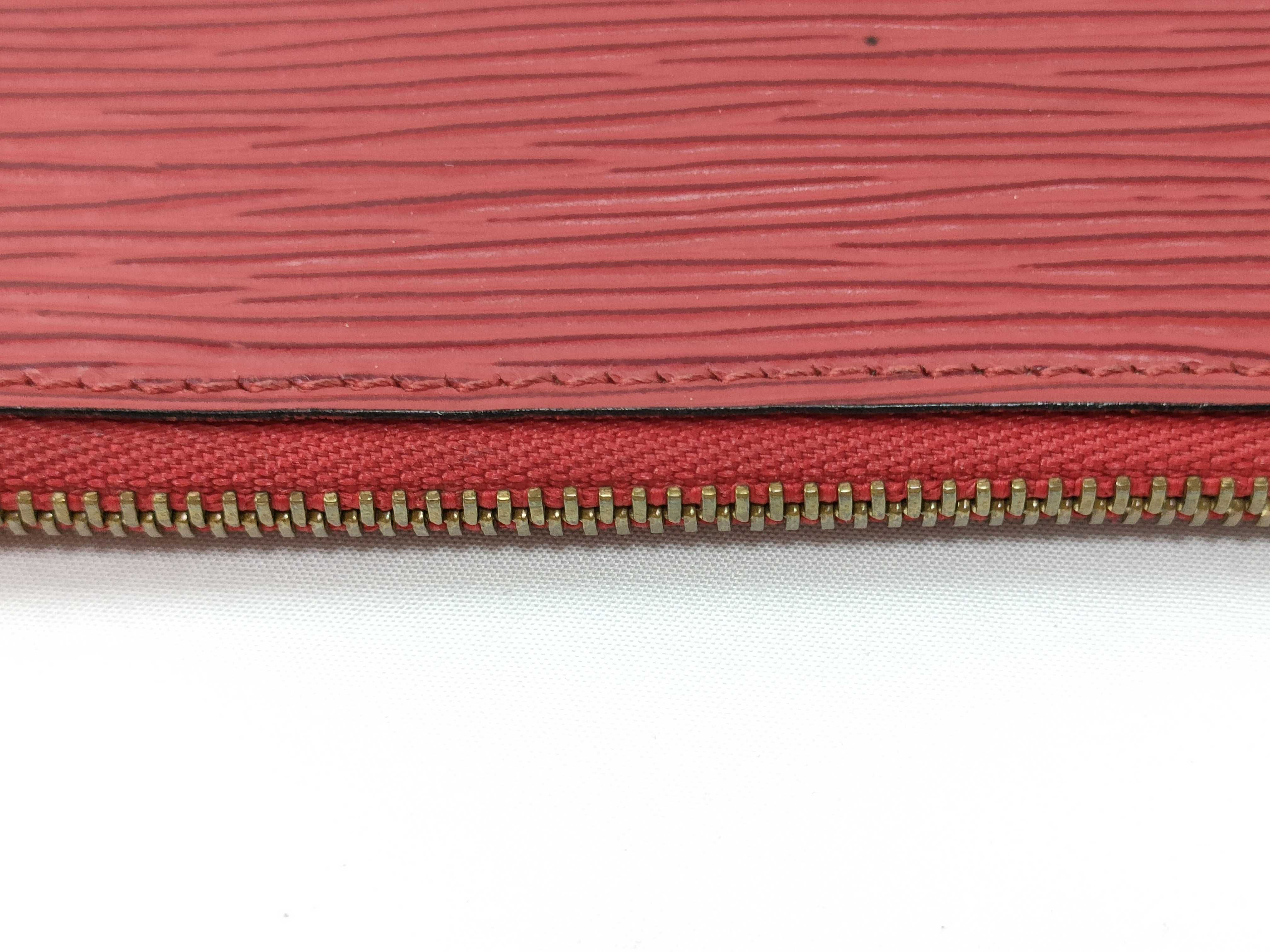 Epi Red Leather Pochette Shoulder Bag — view 7