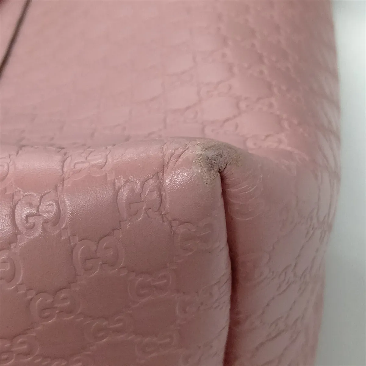 Microguccissima Leather Tote Bag, Pink, 449647 (Outlet) — view 13