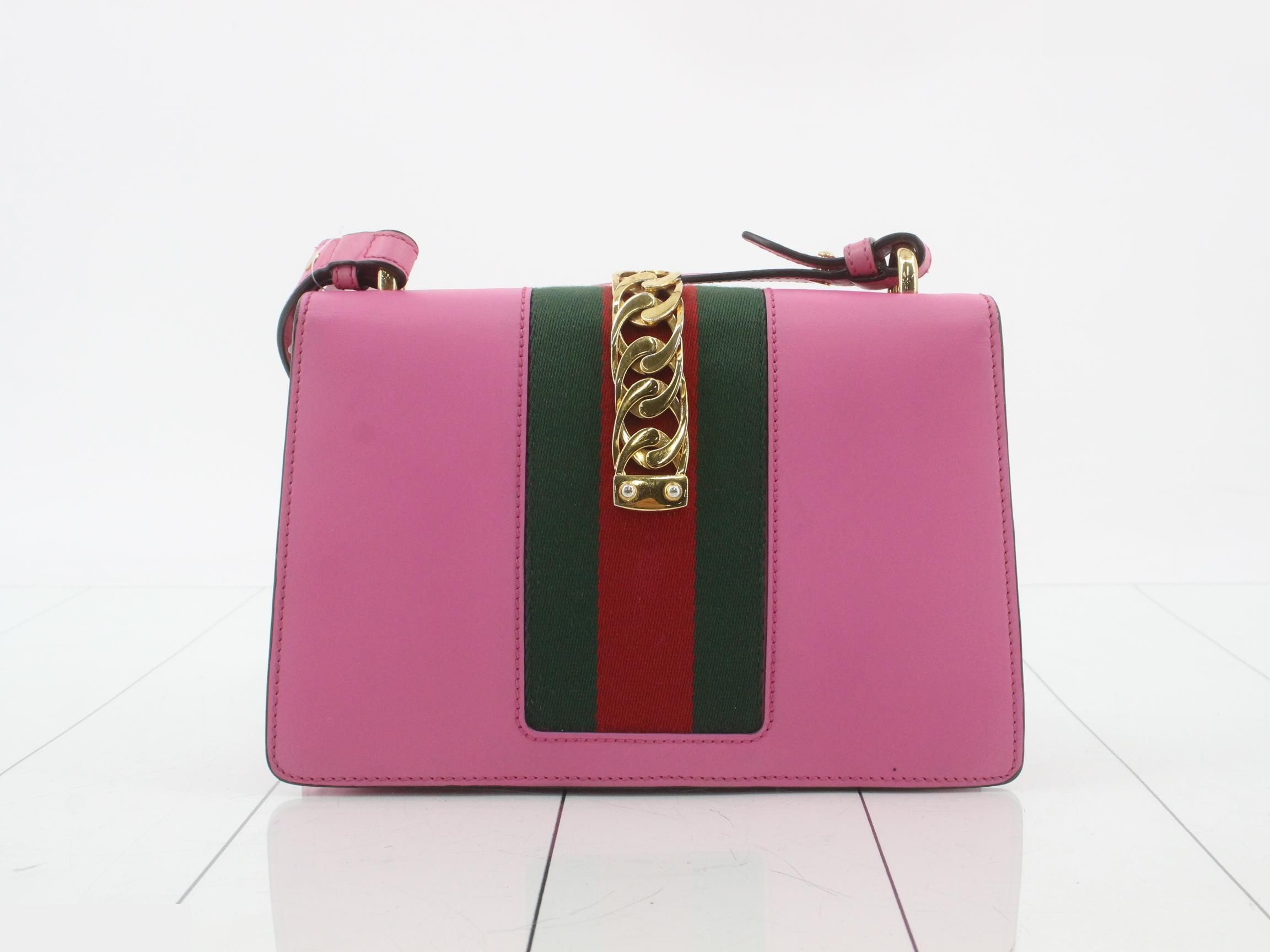 Sylvie Leather Shoulder Bag, Pink — view 2