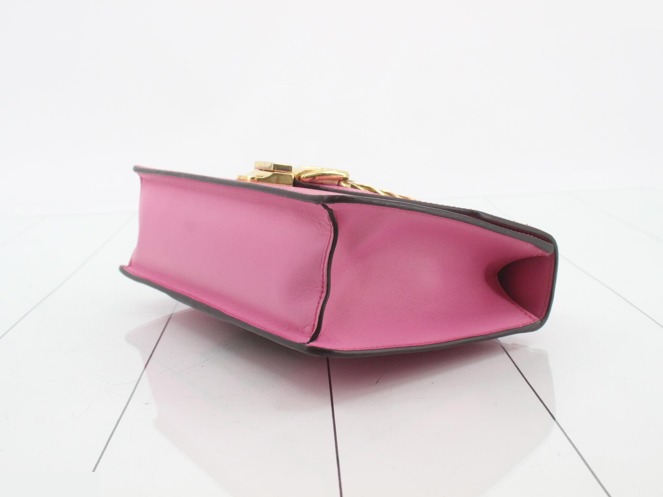 Sylvie Leather Shoulder Bag, Pink — view 6