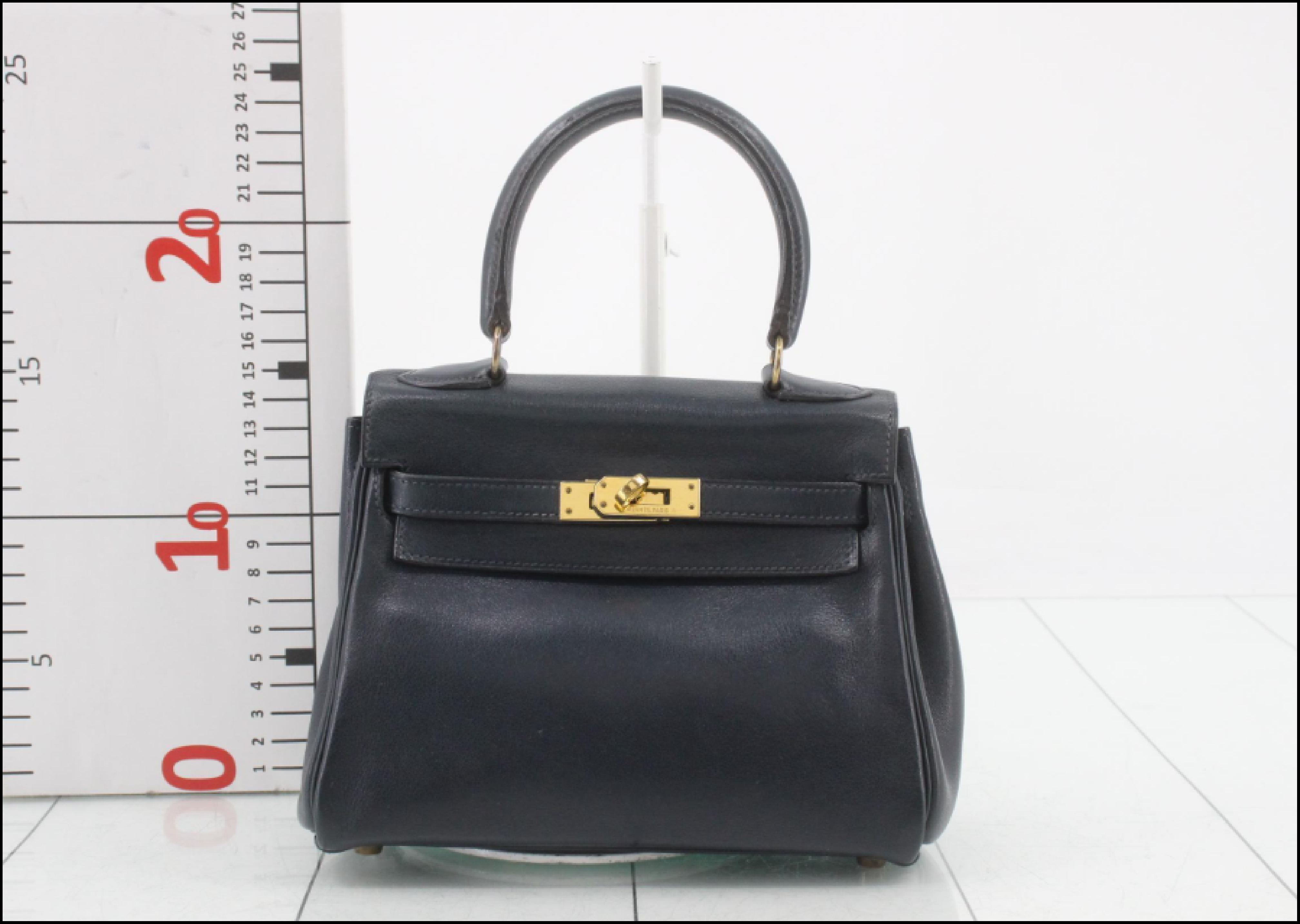 Mini Kelly, Navy, Gold Hardware, U Handbag — view 2