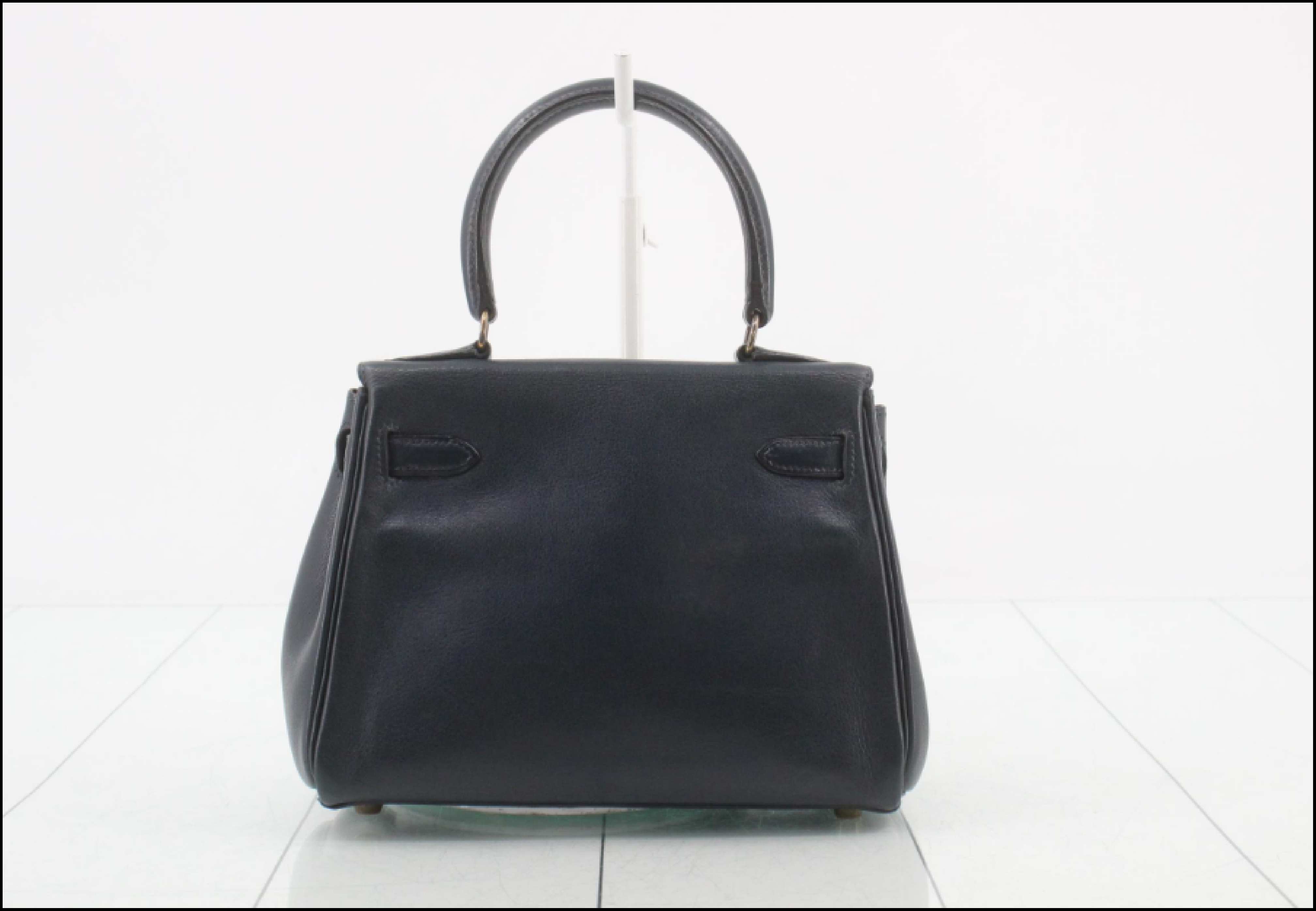 Mini Kelly, Navy, Gold Hardware, U Handbag — view 3