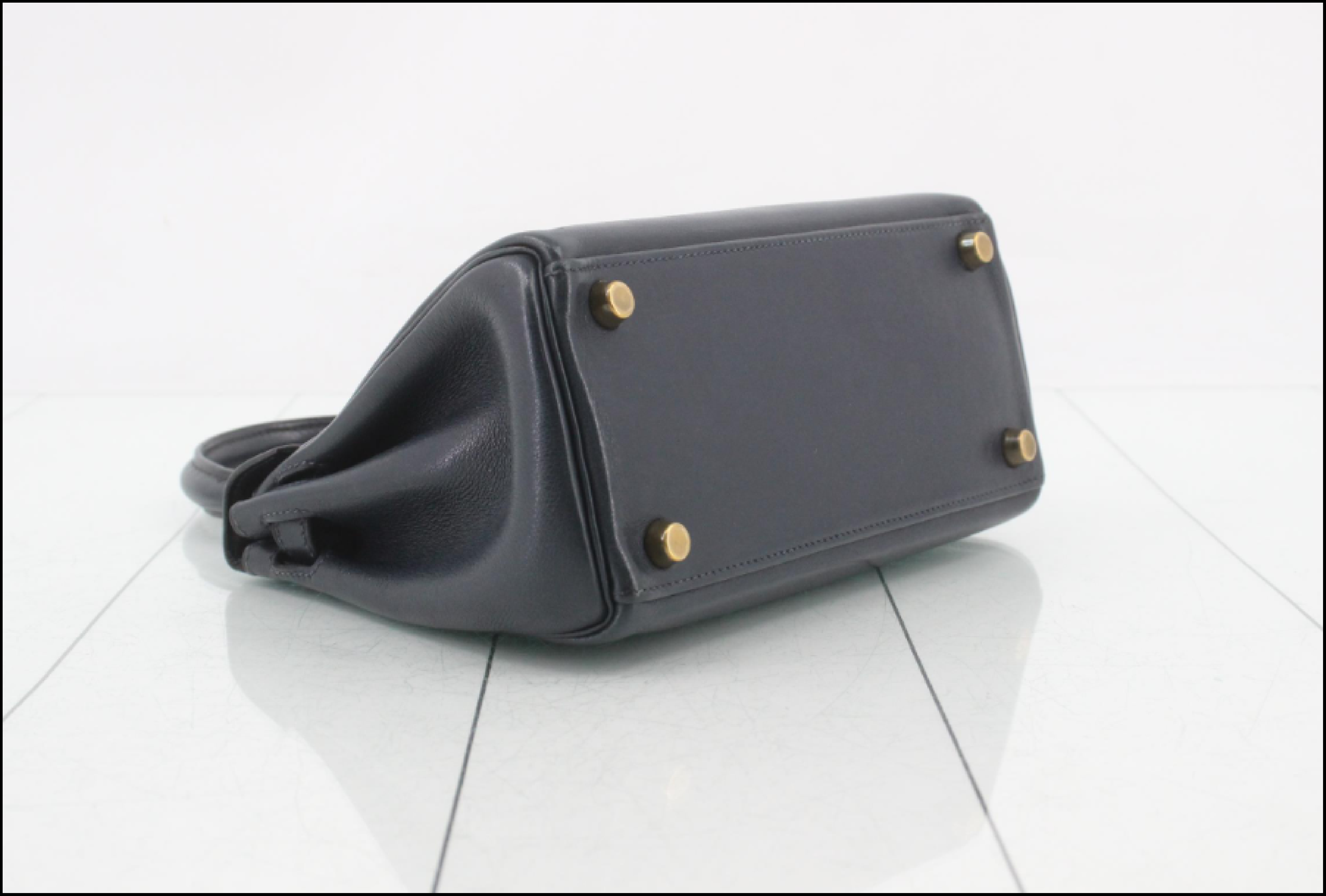 Mini Kelly, Navy, Gold Hardware, U Handbag — view 6