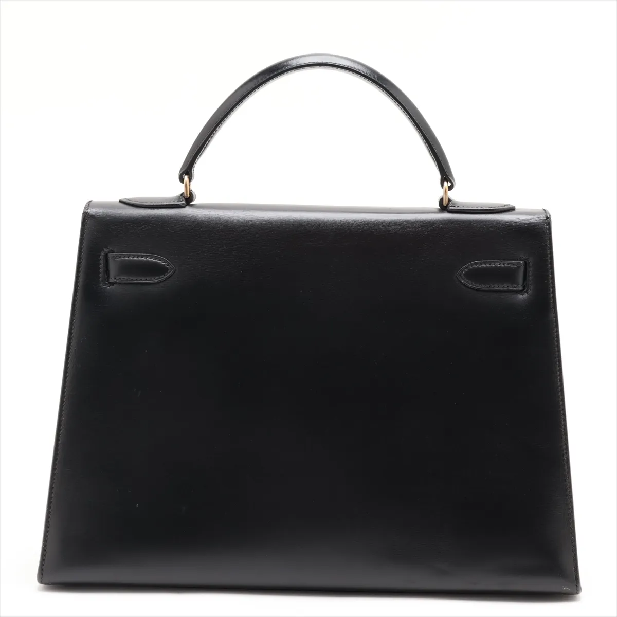 [Individually packaged] Hermes Kelly 32 Sellier Box Calf Black Gold Hardware I: 1979 — view 2