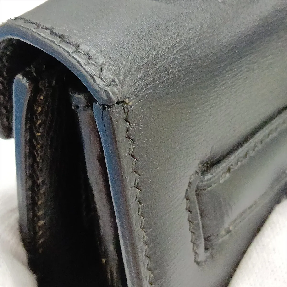 [Individually packaged] Hermes Kelly 32 Sellier Box Calf Black Gold Hardware I: 1979 — view 15