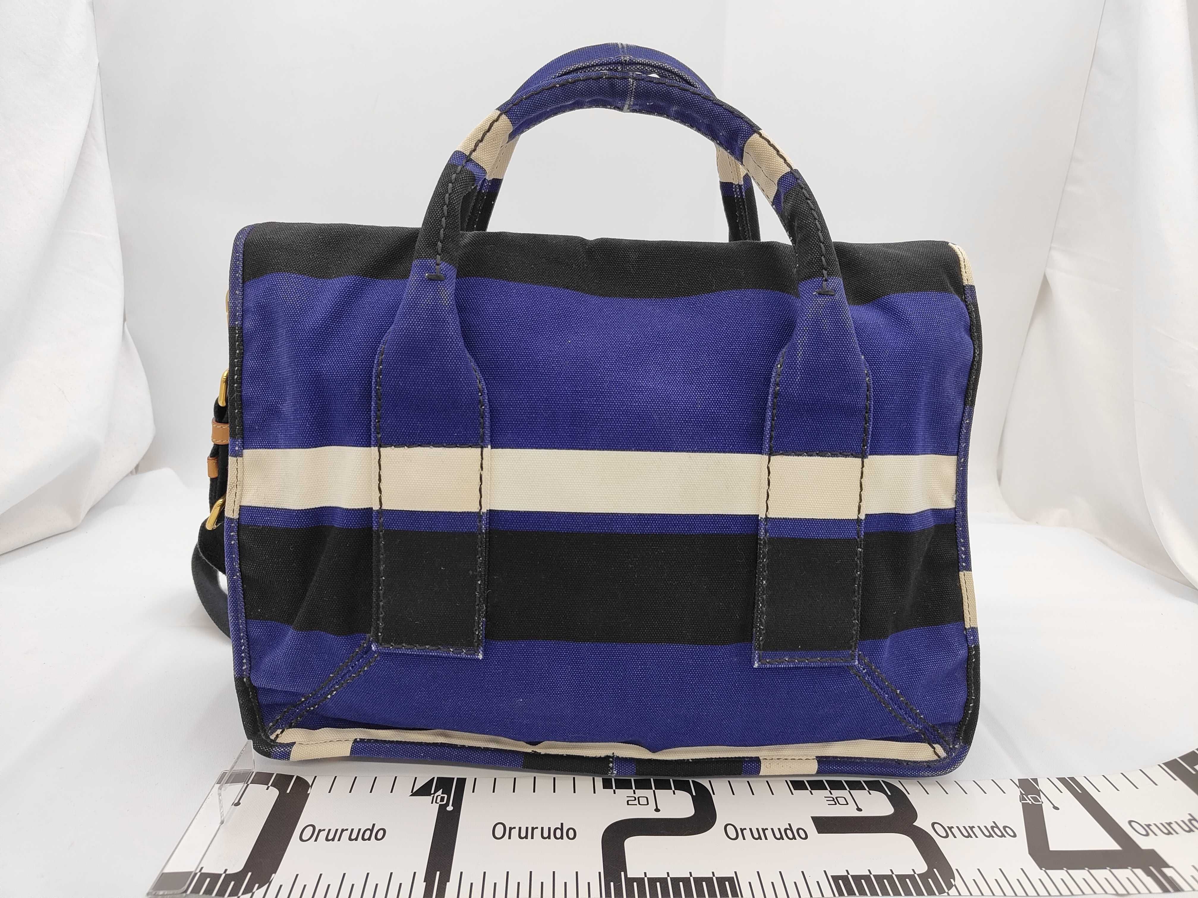 Canvas 2-way Navy Handbag — view 2