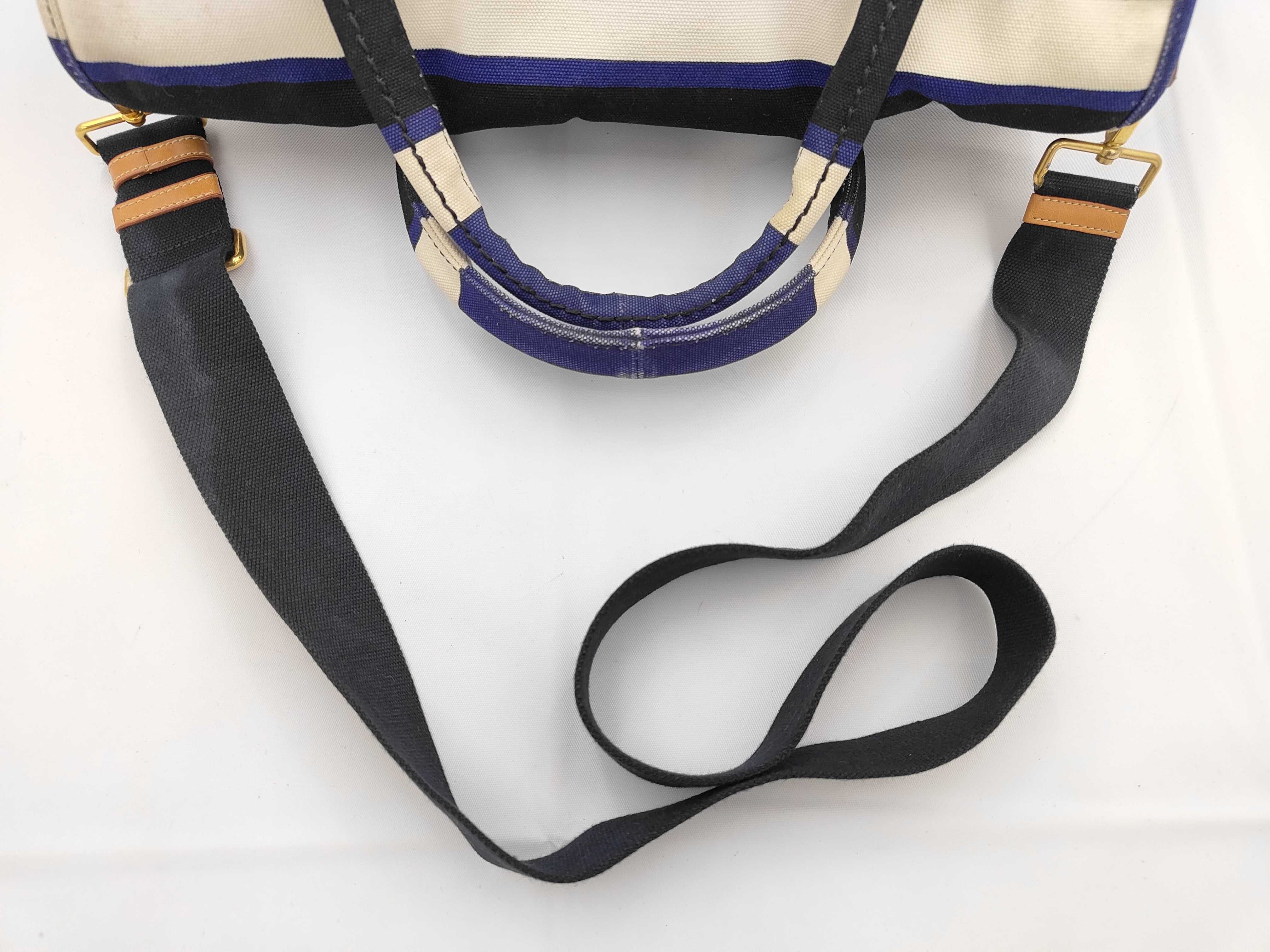 Canvas 2-way Navy Handbag — view 3