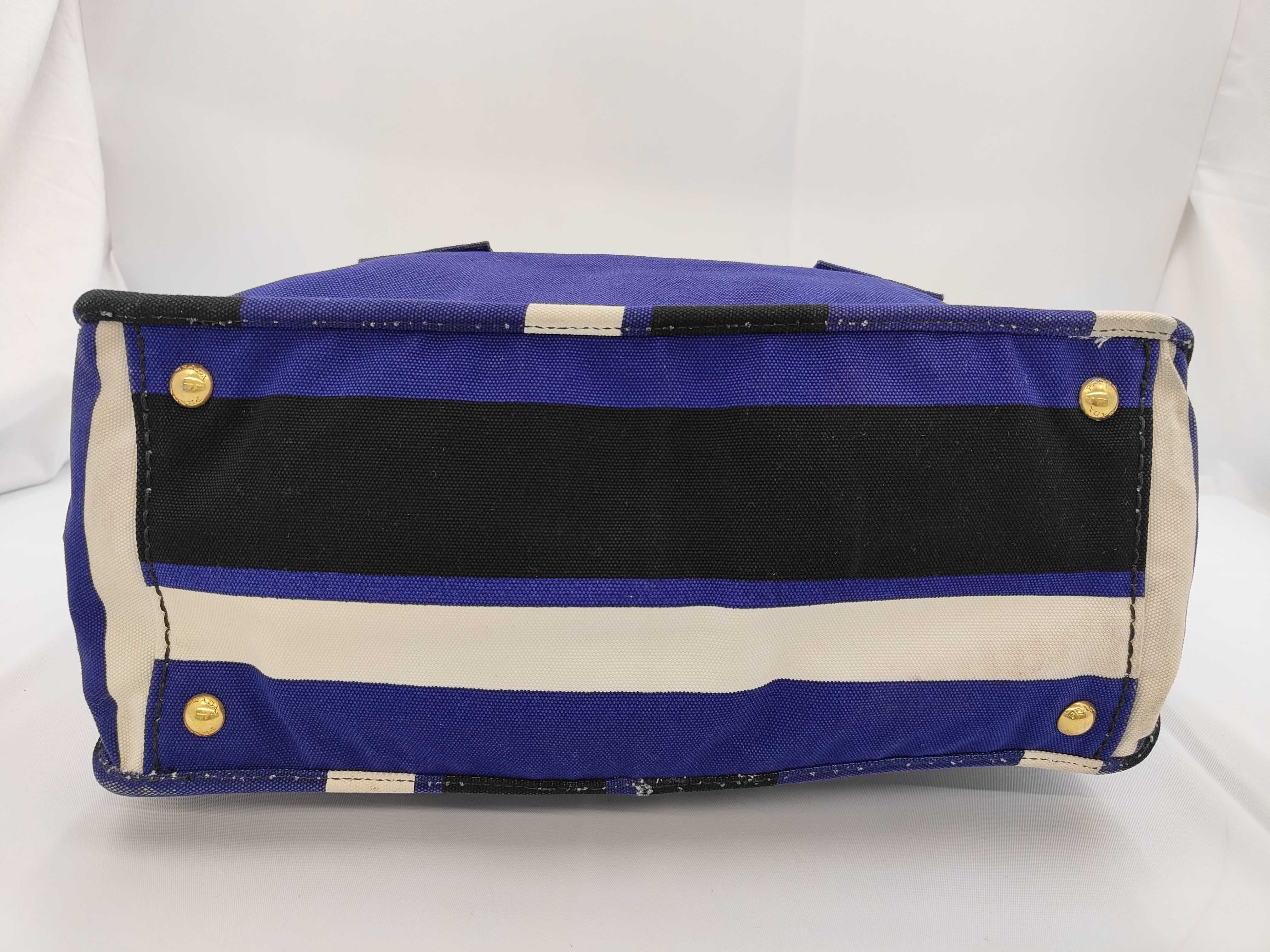 Canvas 2-way Navy Handbag — view 5