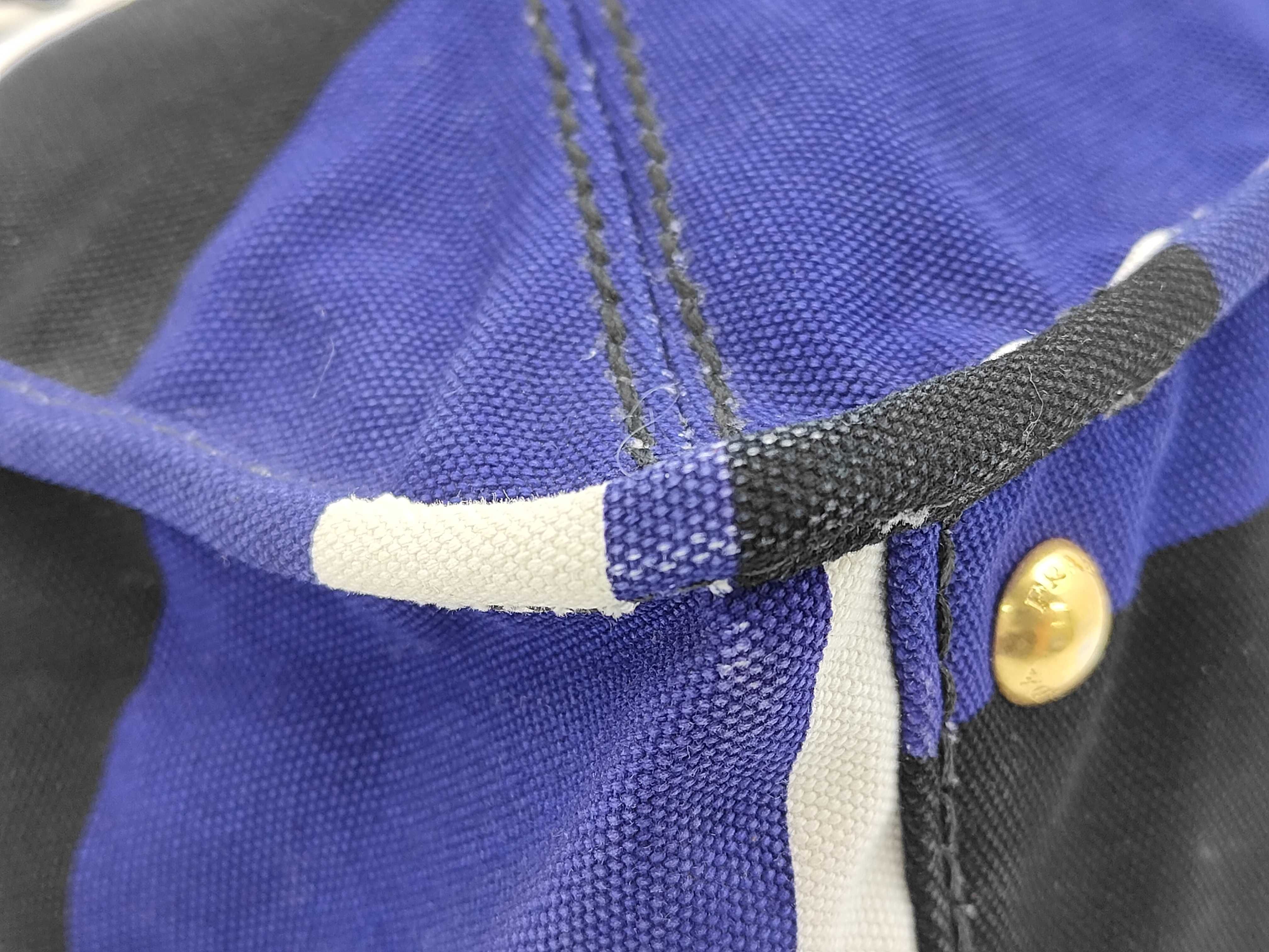 Canvas 2-way Navy Handbag — view 6