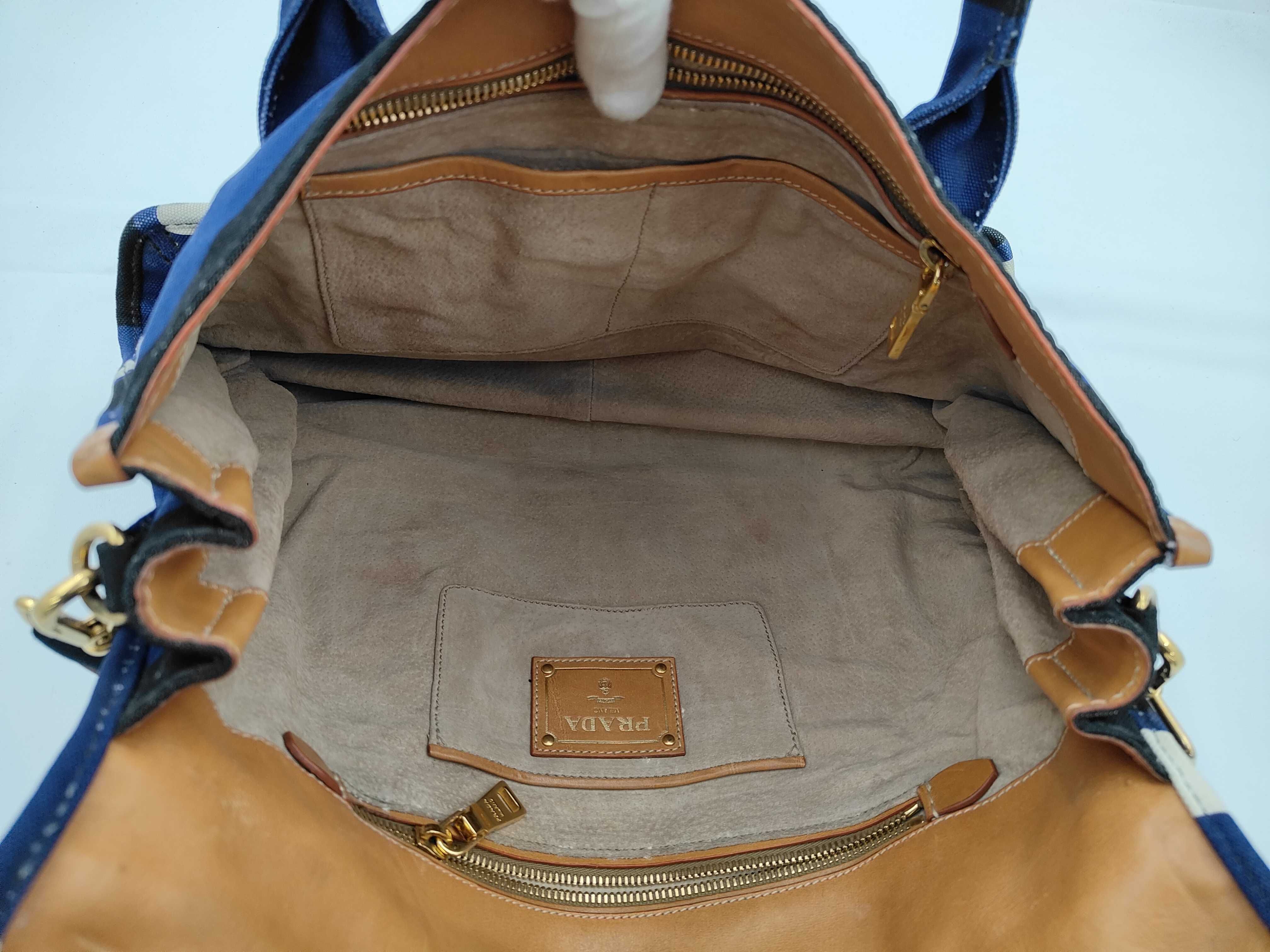 Canvas 2-way Navy Handbag — view 9