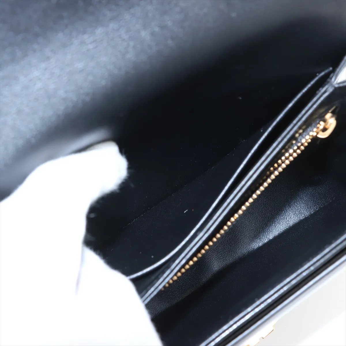 Triomphe Bouzas Leather Shoulder Bag Black — view 10