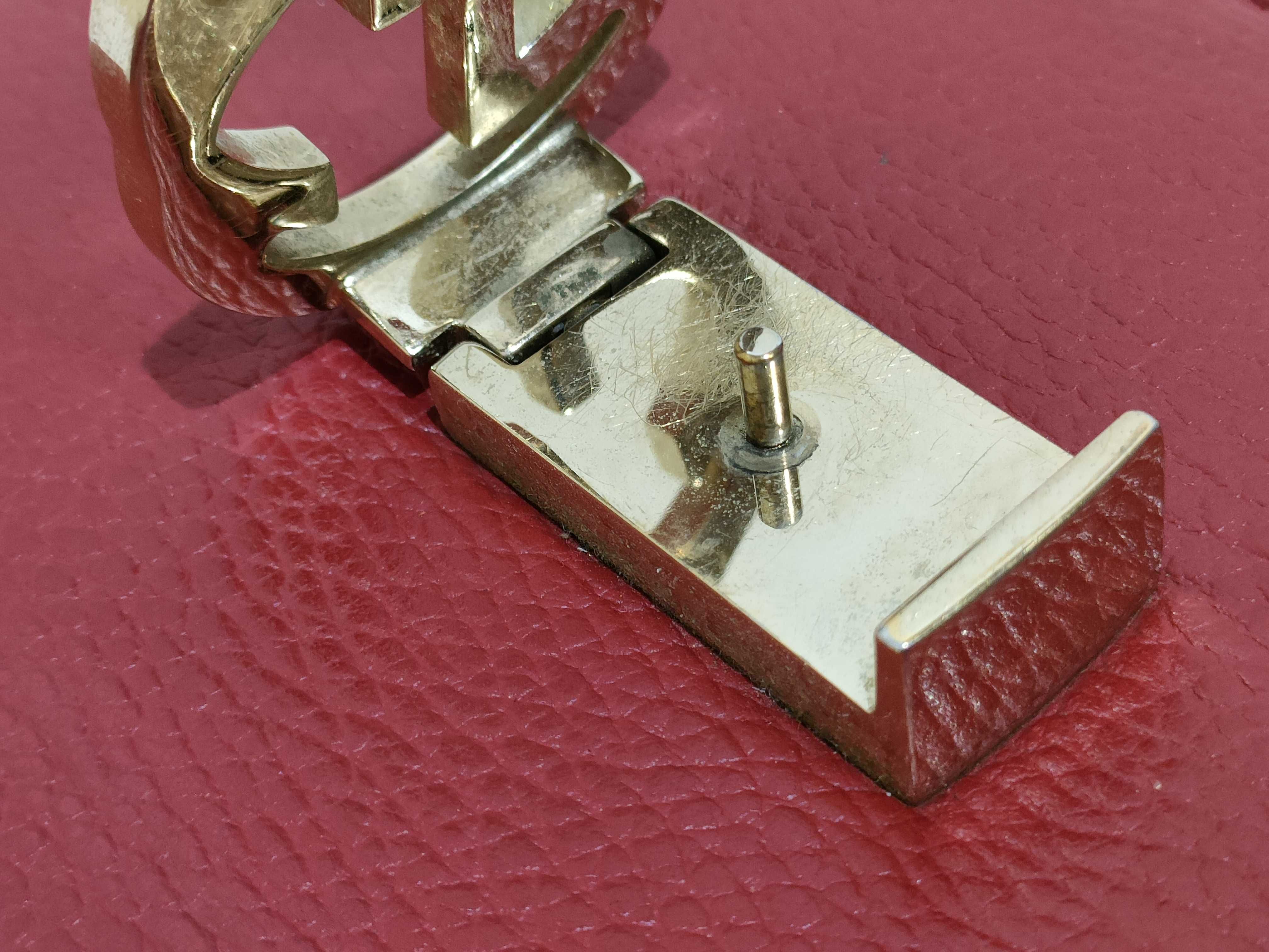 Interlocking G Leather Chain Shoulder Bag, Red, 510304 (Outlet) — view 14