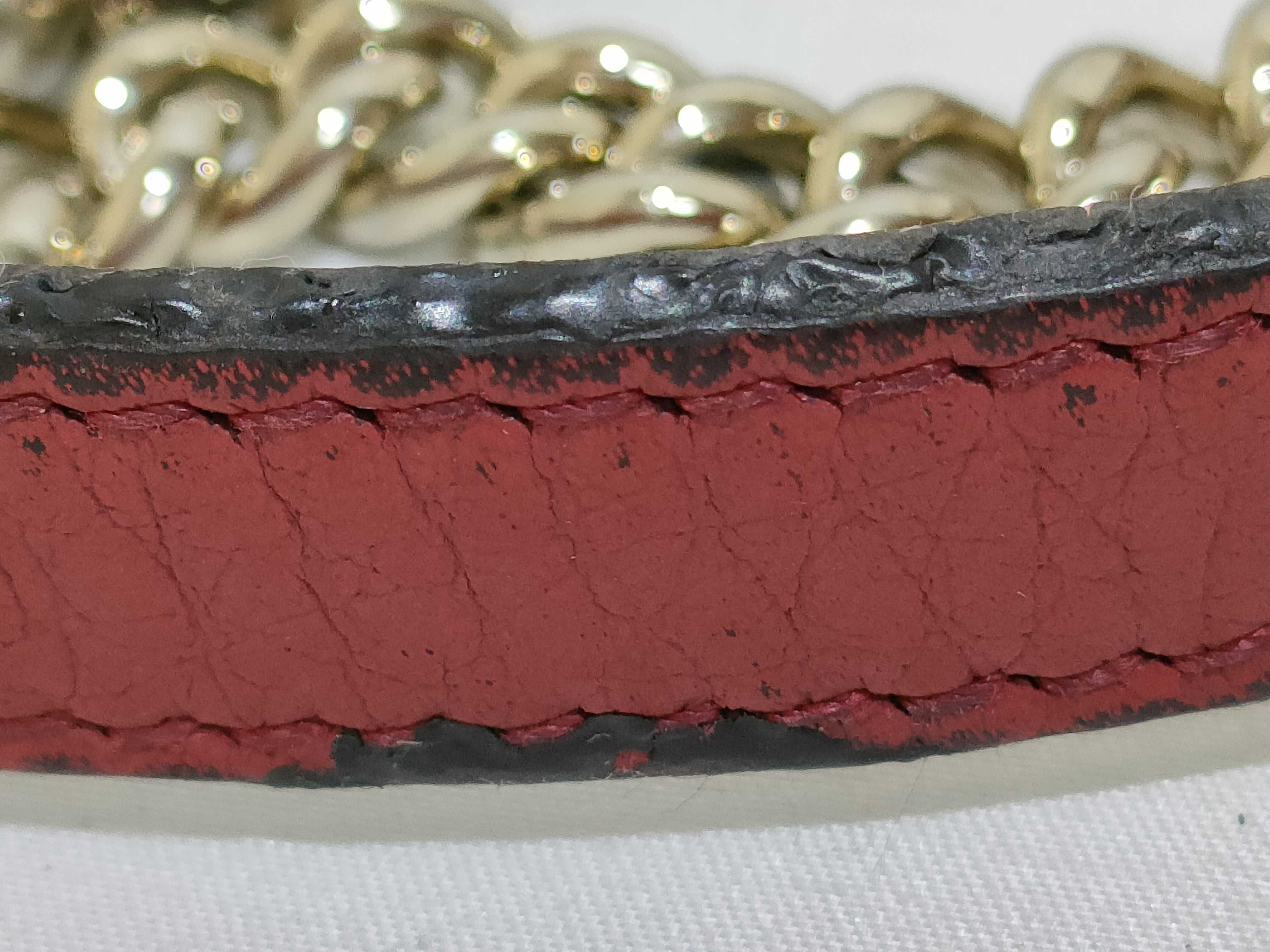 Interlocking G Leather Chain Shoulder Bag, Red, 510304 (Outlet) — view 4