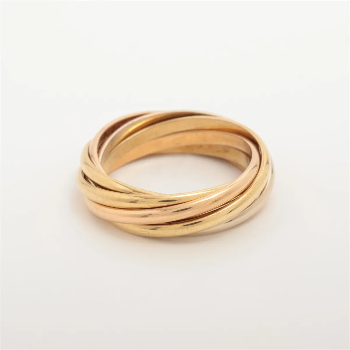 Trinity 7-Ring Ring, 750 (Yellow Gold x Pink Gold x White Gold), 7.0g, 50 CF686 — view 2
