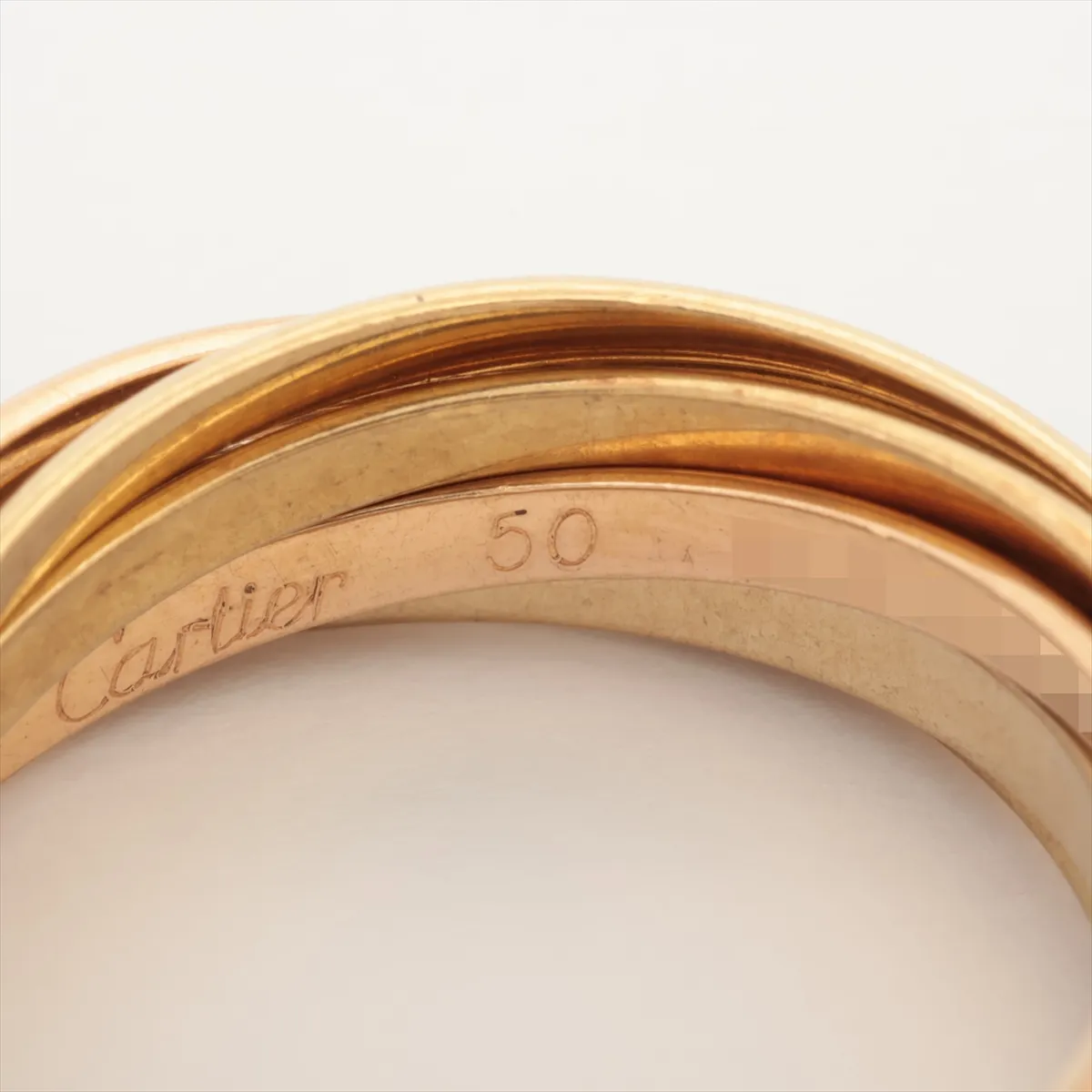 Trinity 7-Ring Ring, 750 (Yellow Gold x Pink Gold x White Gold), 7.0g, 50 CF686 — view 4