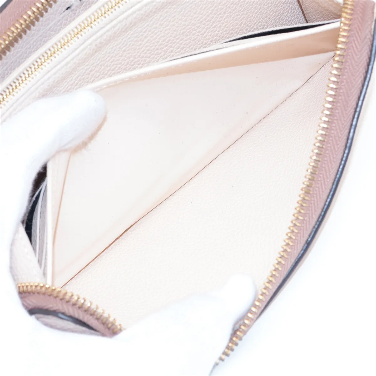 Bicolor Monogram Empreinte Zippy Wallet M80116 SP4260 Crème x Bois de Rose Round Zip Wallet — view 9