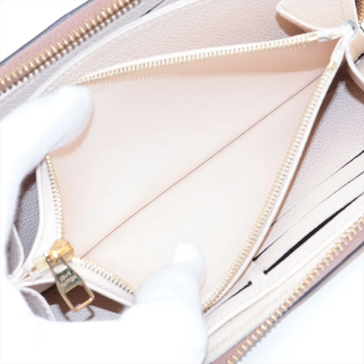 Bicolor Monogram Empreinte Zippy Wallet M80116 SP4260 Crème x Bois de Rose Round Zip Wallet — view 10