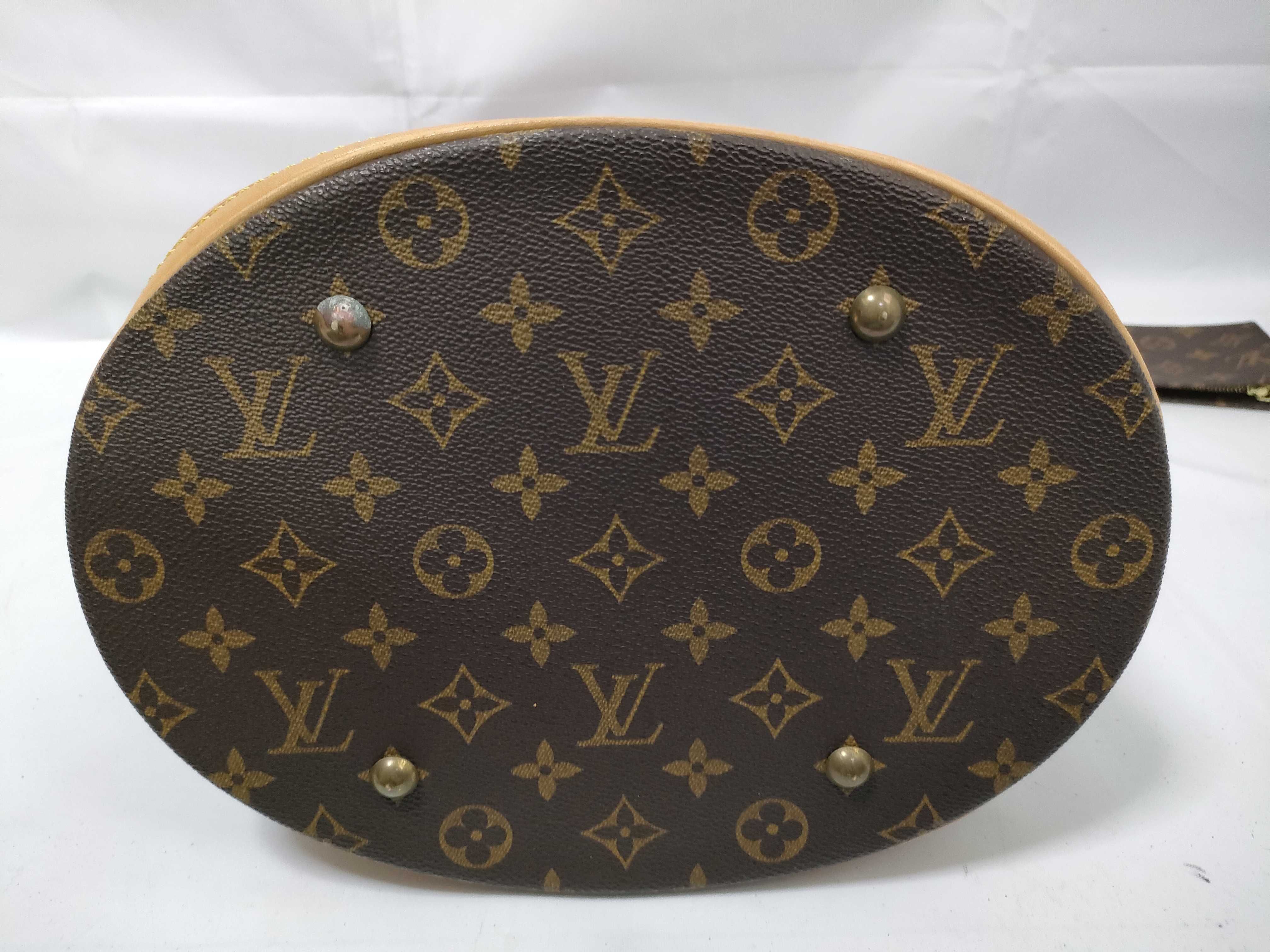 Monogram Bucket Tote Bag with Pouch — view 7