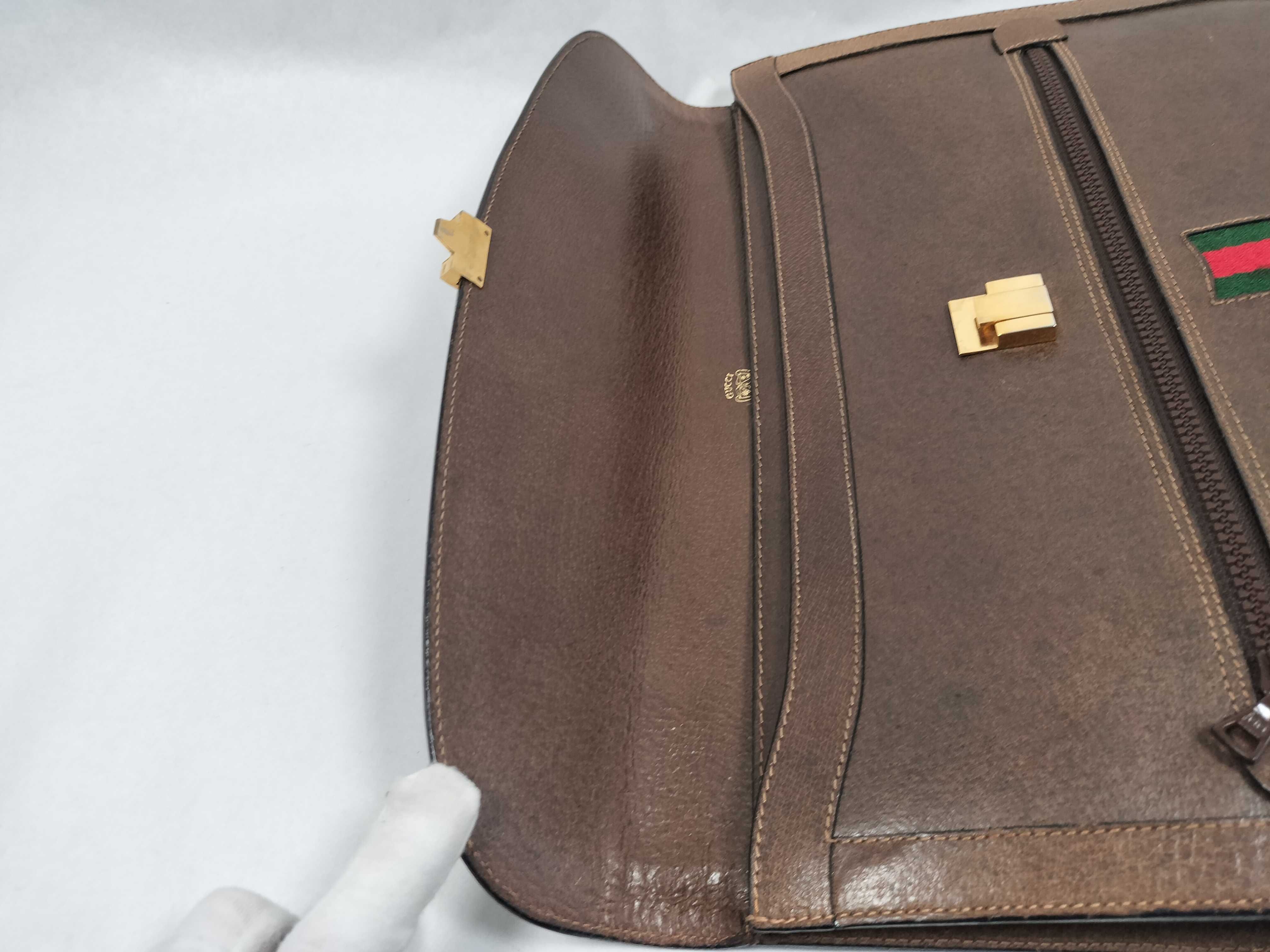 Old Gucci Sherry Document Case Clutch Bag — view 5