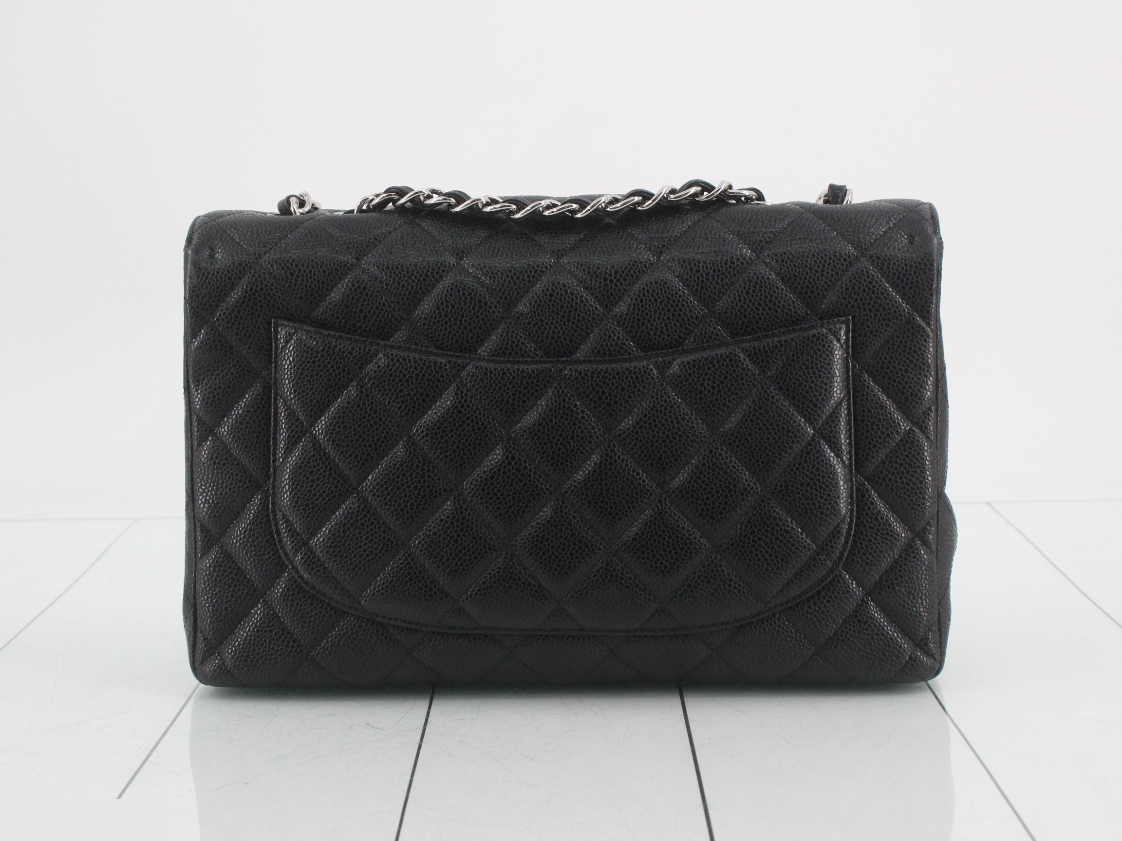 Large Matelassé 30 Caviar Skin Double Chain Shoulder Bag — view 2