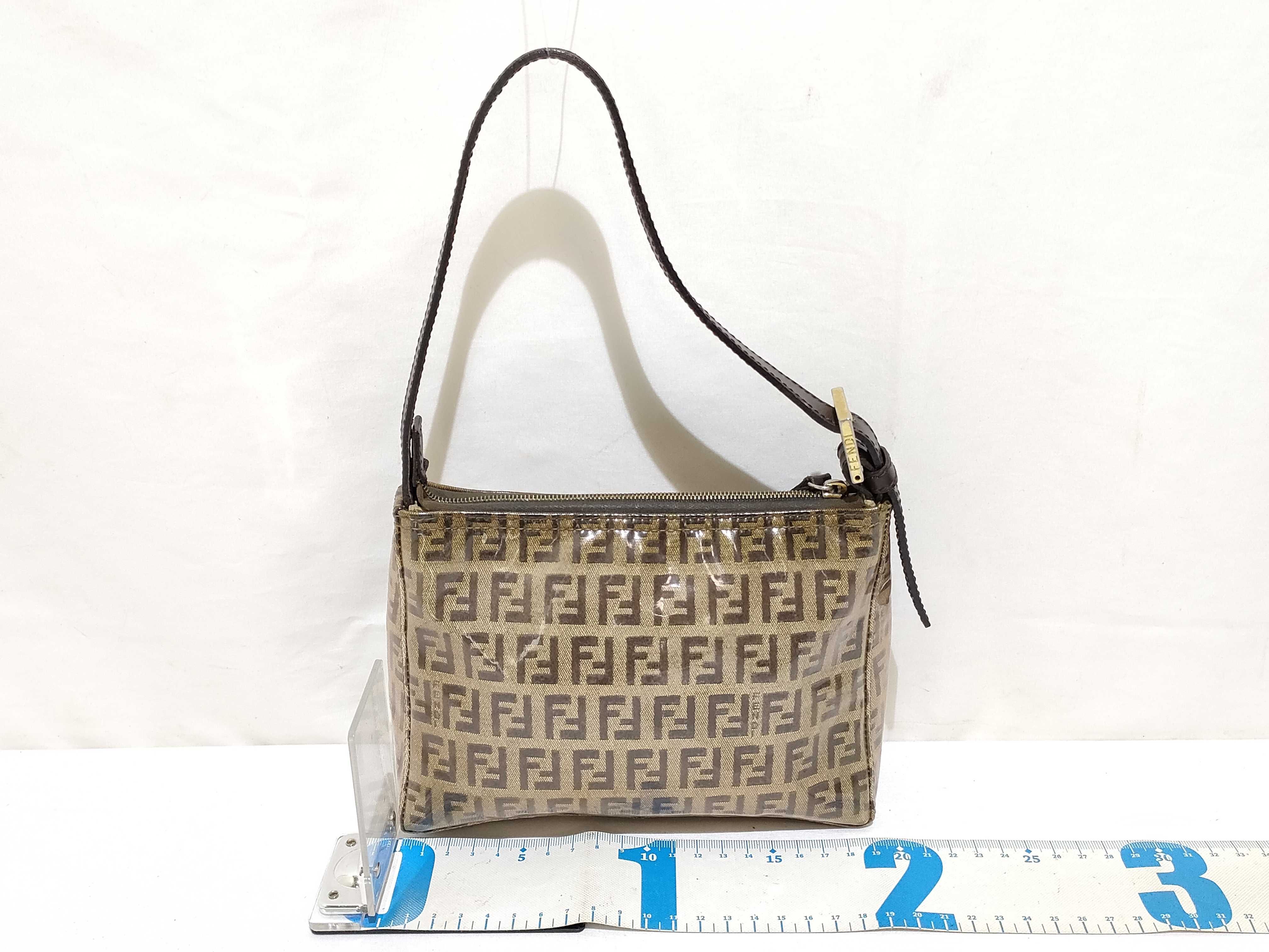 Zucca pattern Fendi 001 26810 098 Zucchino Shoulder Bag PVC Leather Brown Shoulder Bag — view 2