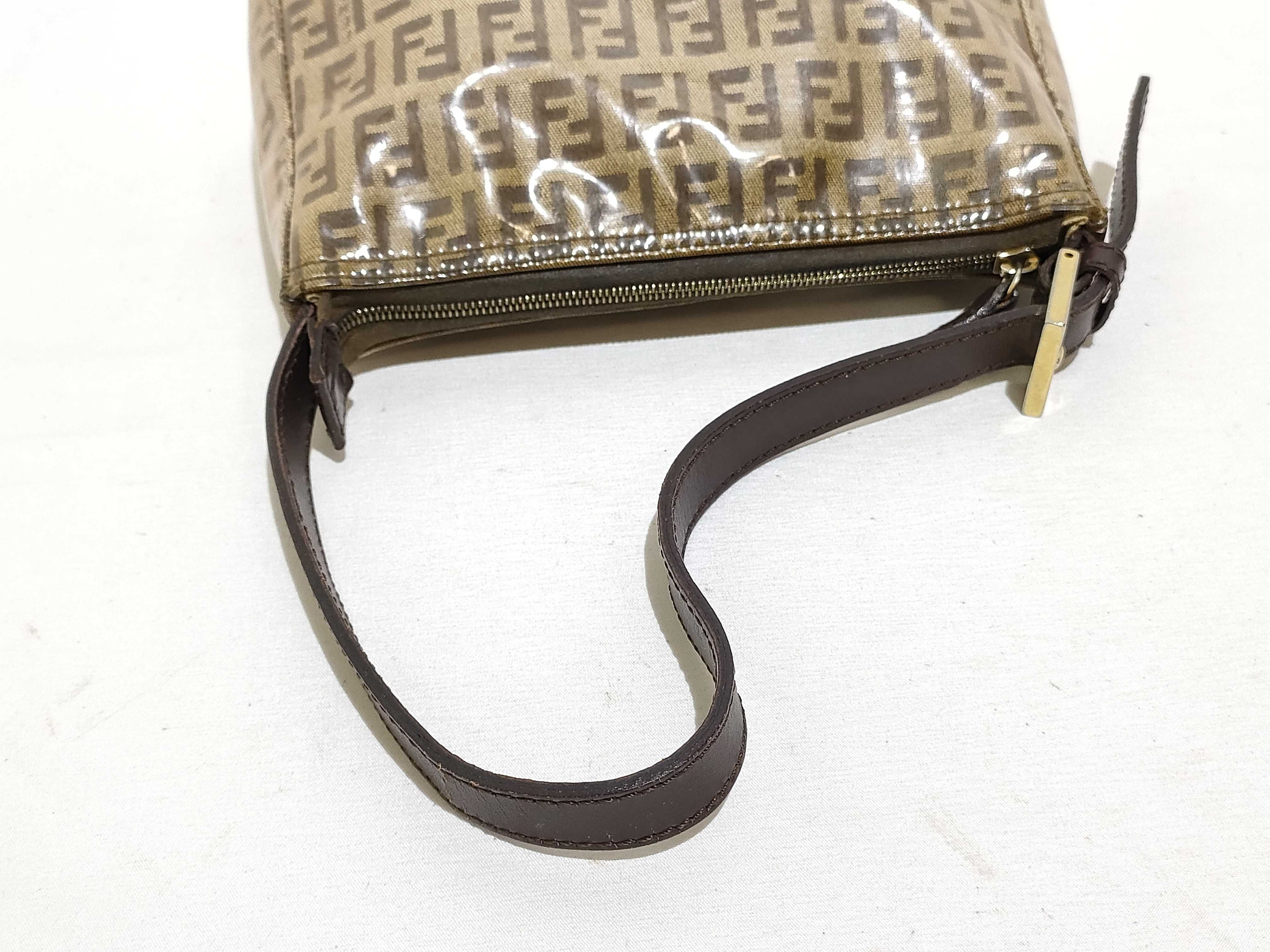 Zucca pattern Fendi 001 26810 098 Zucchino Shoulder Bag PVC Leather Brown Shoulder Bag — view 3