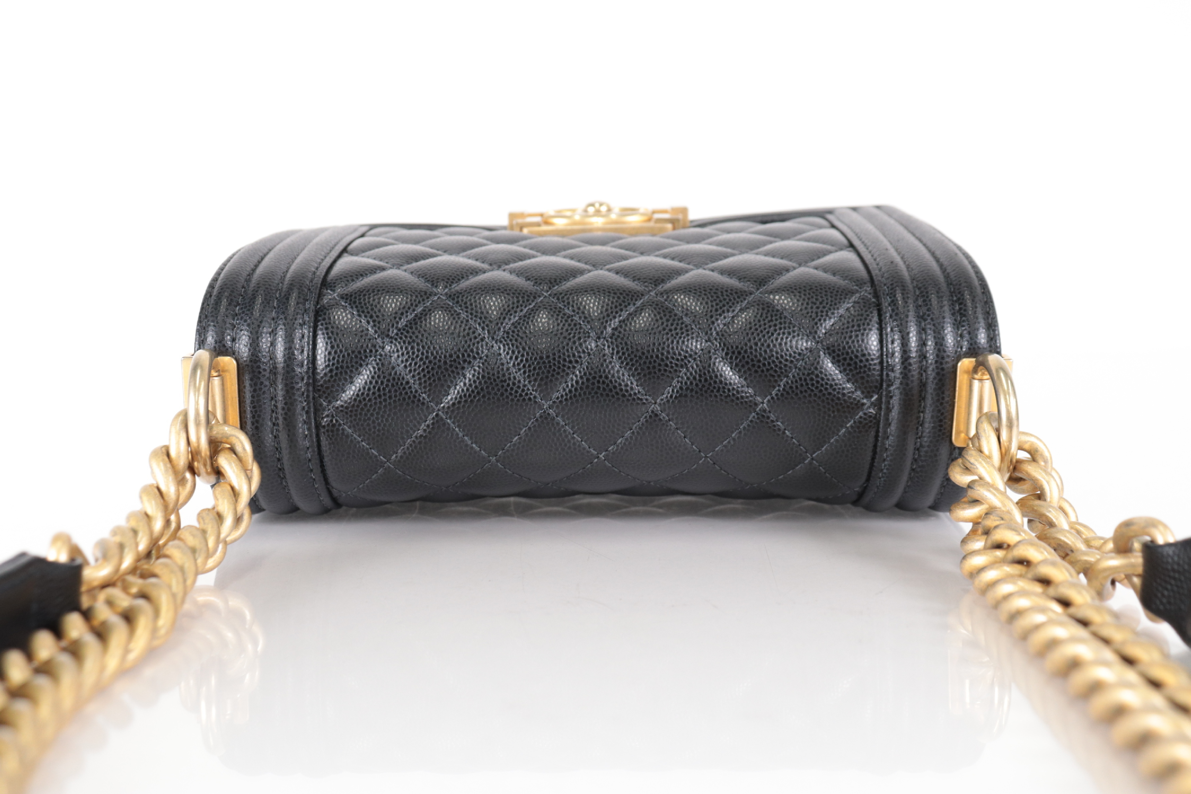 Boy Chanel Caviar Chain Shoulder Bag (Serial Number 31) — view 6