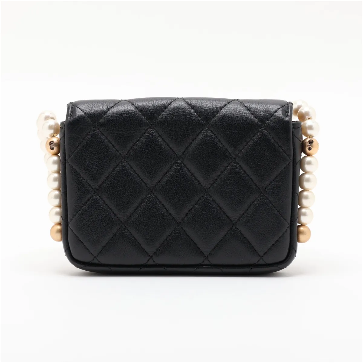 Matelassé Lambskin Shoulder Bag, Pearl Black with Gold Hardware, 31196918, Serial Number 31 — view 2