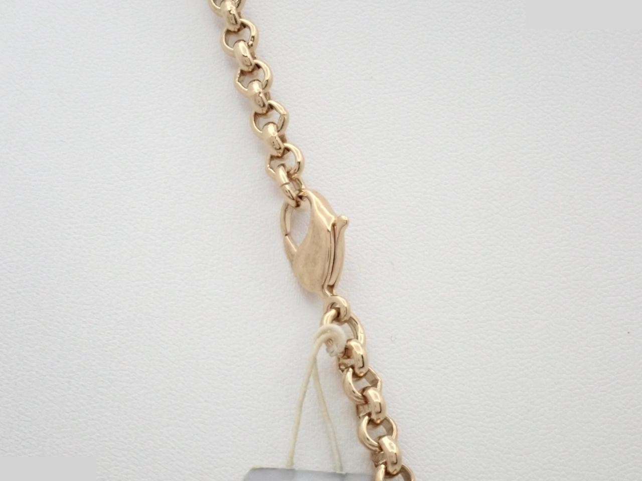 logo rhinestone long chain necklace — view 2