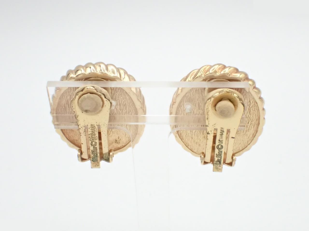 Faux Pearl Oval Earrings — view 2