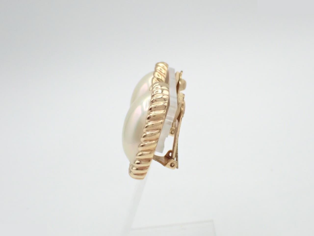 Faux Pearl Oval Earrings — view 3