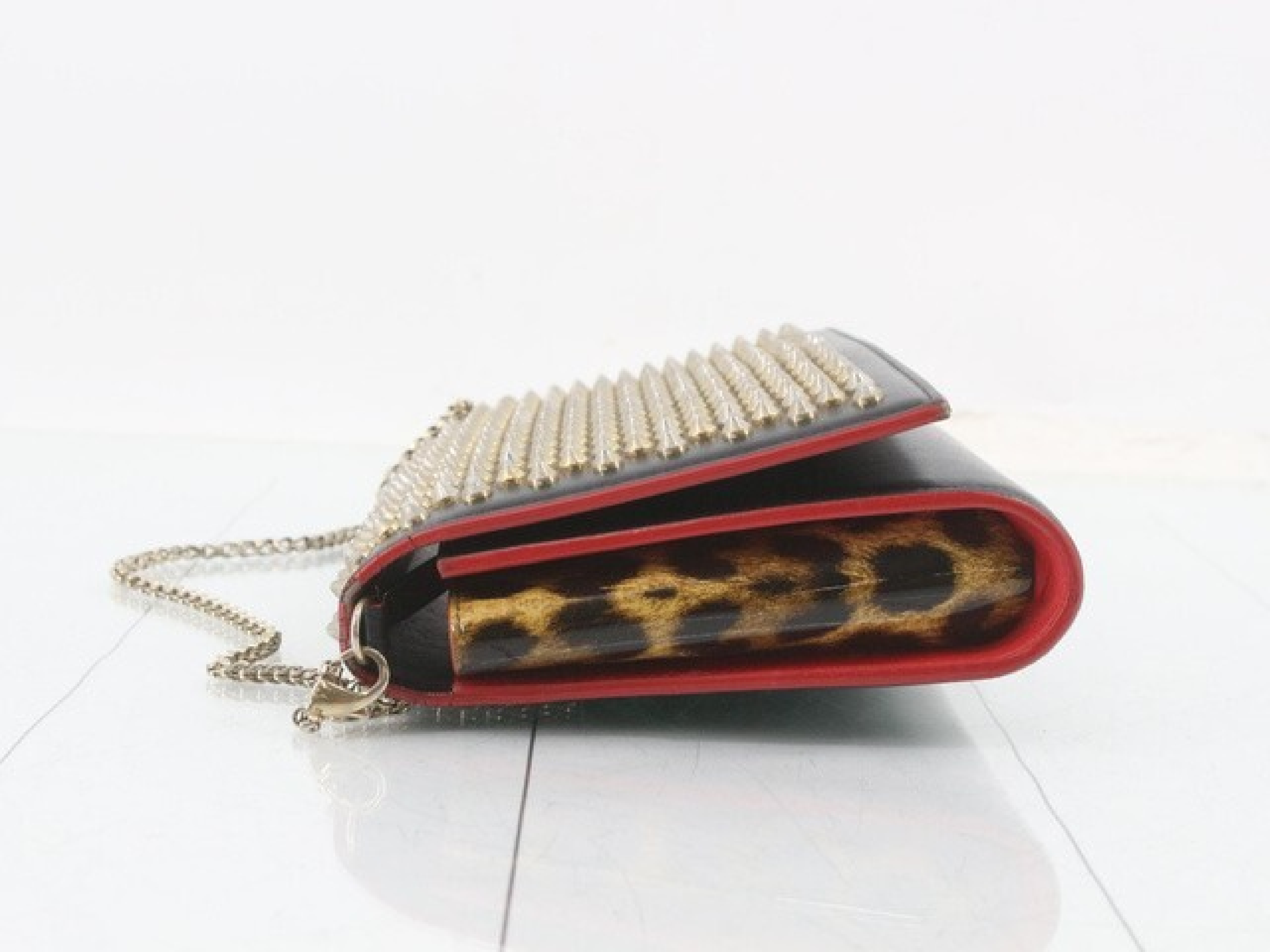 Calfskin Chain Shoulder Bag — view 6