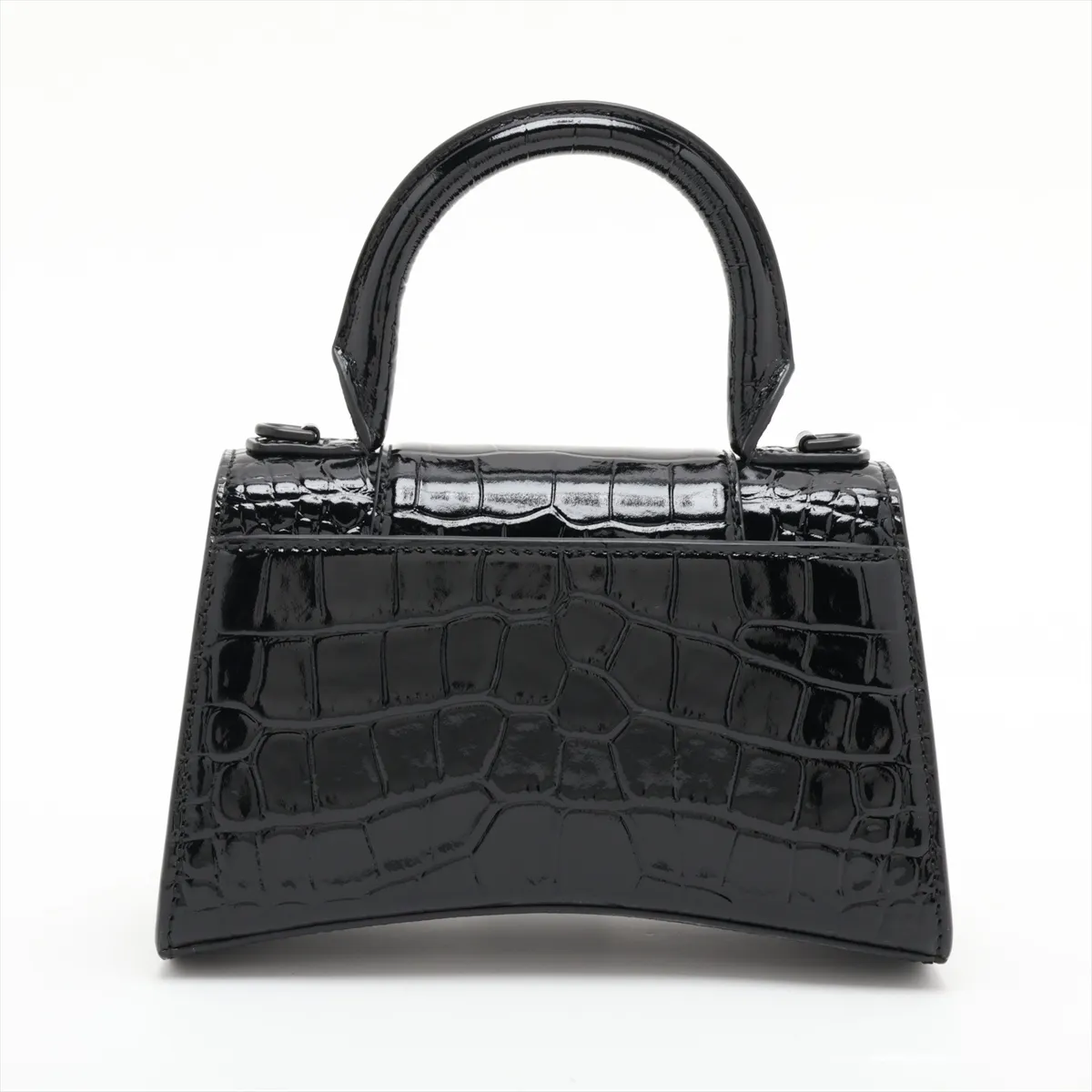 Hourglass XS 592833 Crocodile Embossed 2-Way Handbag Black — view 2