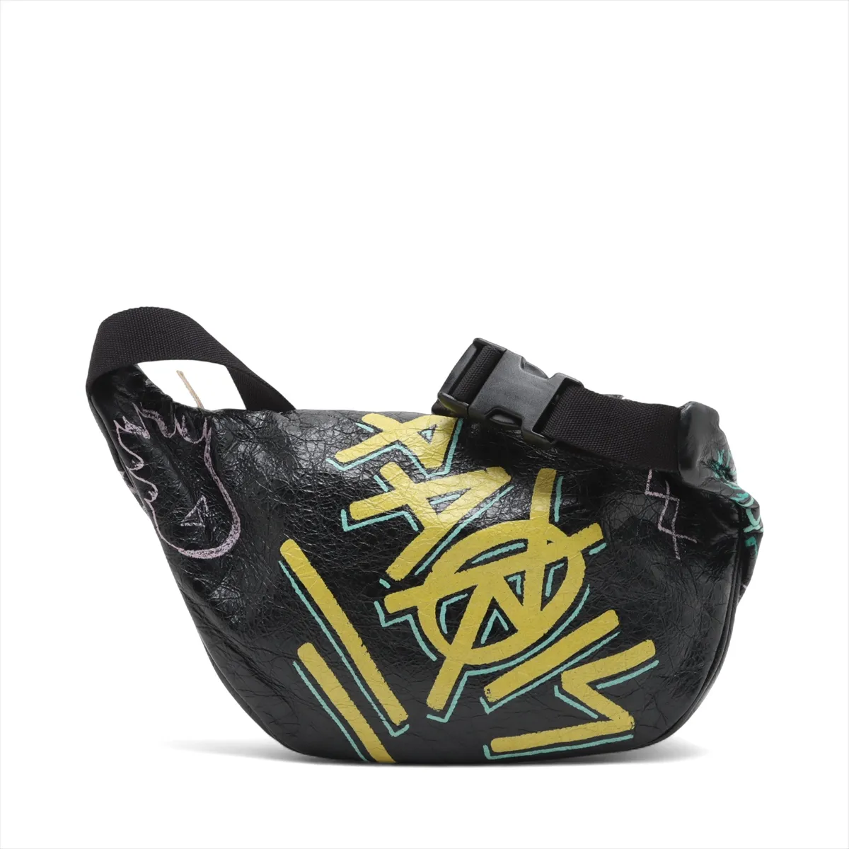 Graffiti Explorer Leather Body Bag Black 529550 — view 2