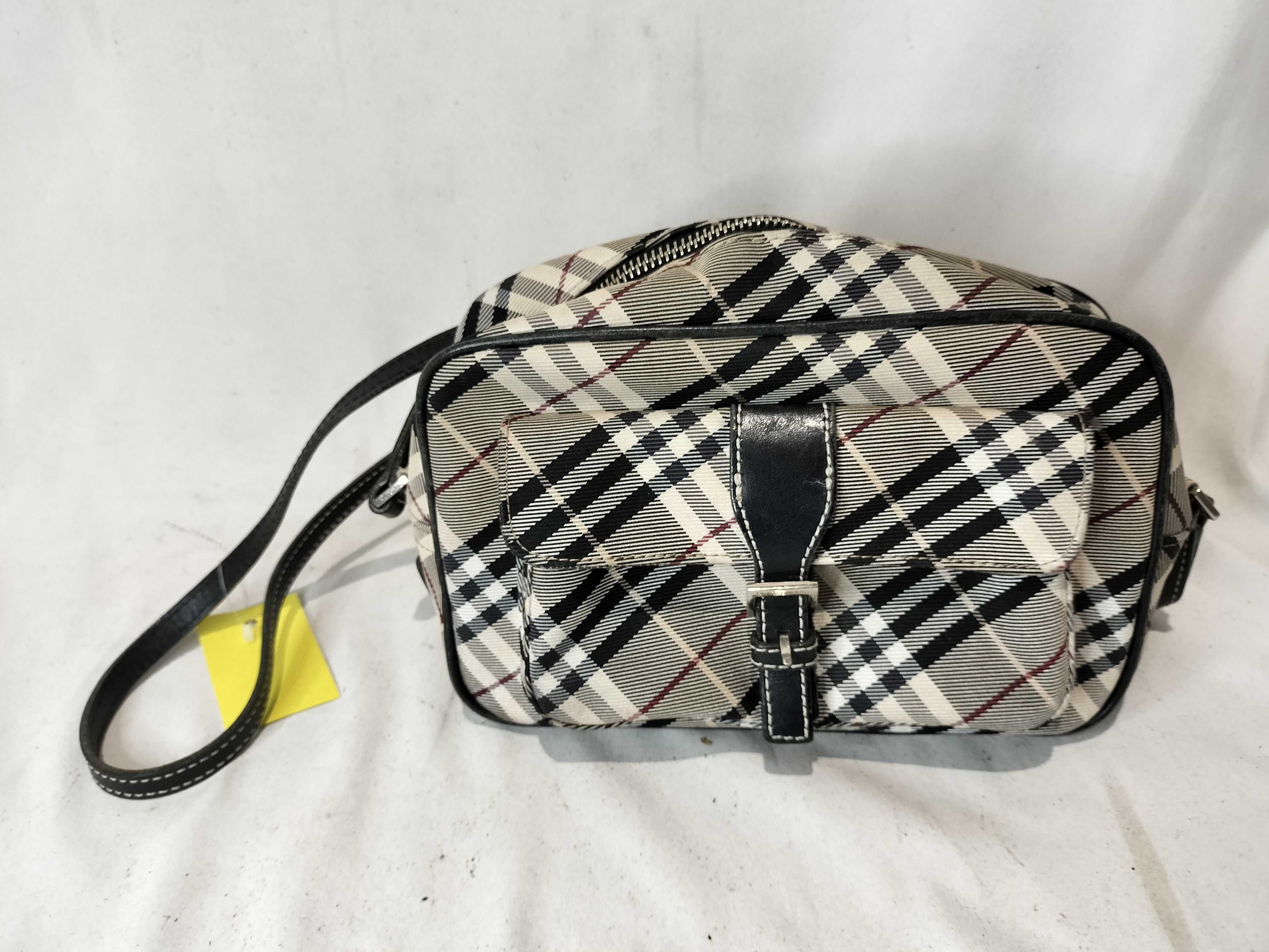 Blue Label Nova Check Shoulder Bag - Canvas x Leather
