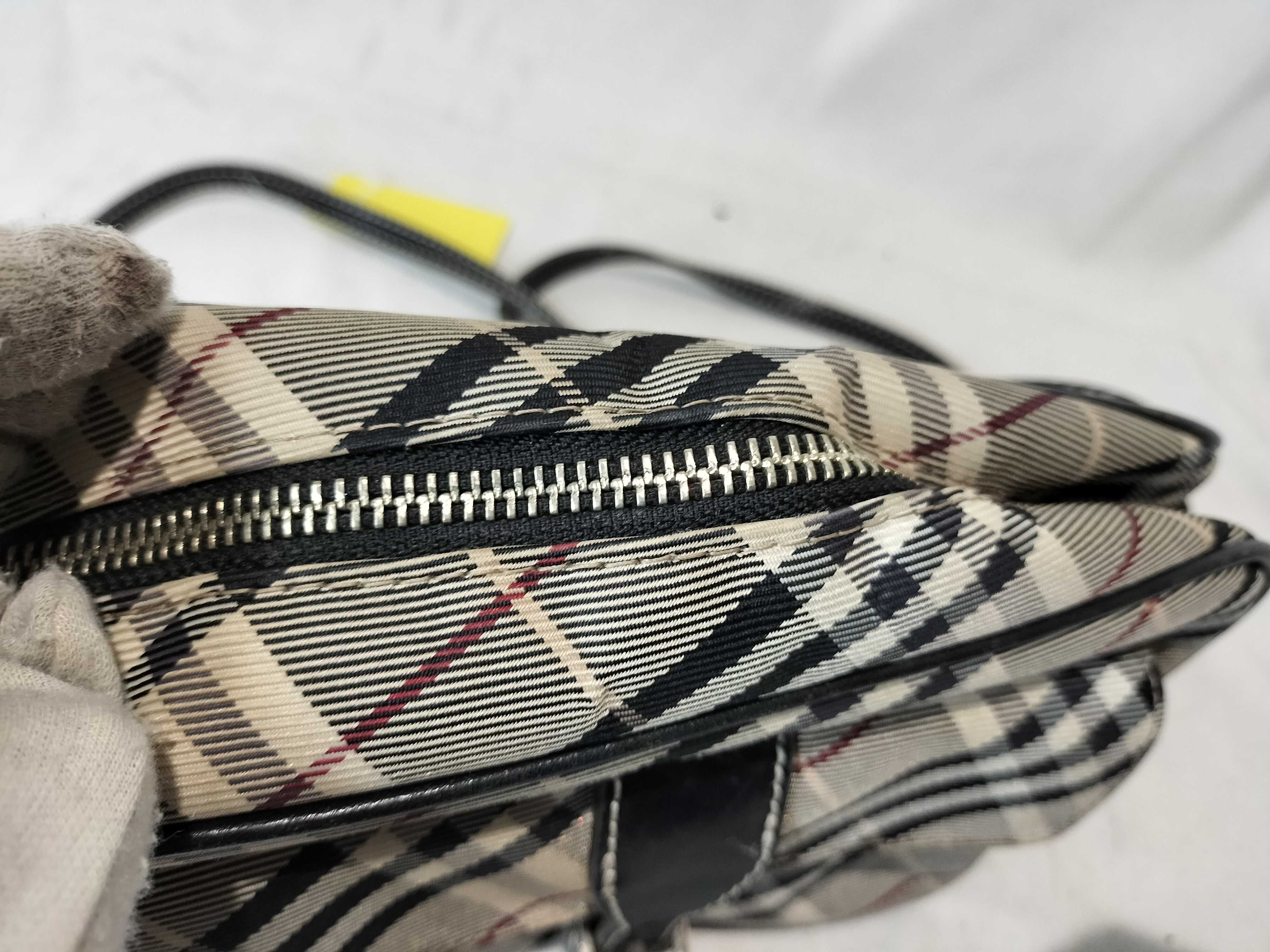 Blue Label Nova Check Shoulder Bag - Canvas x Leather — view 8
