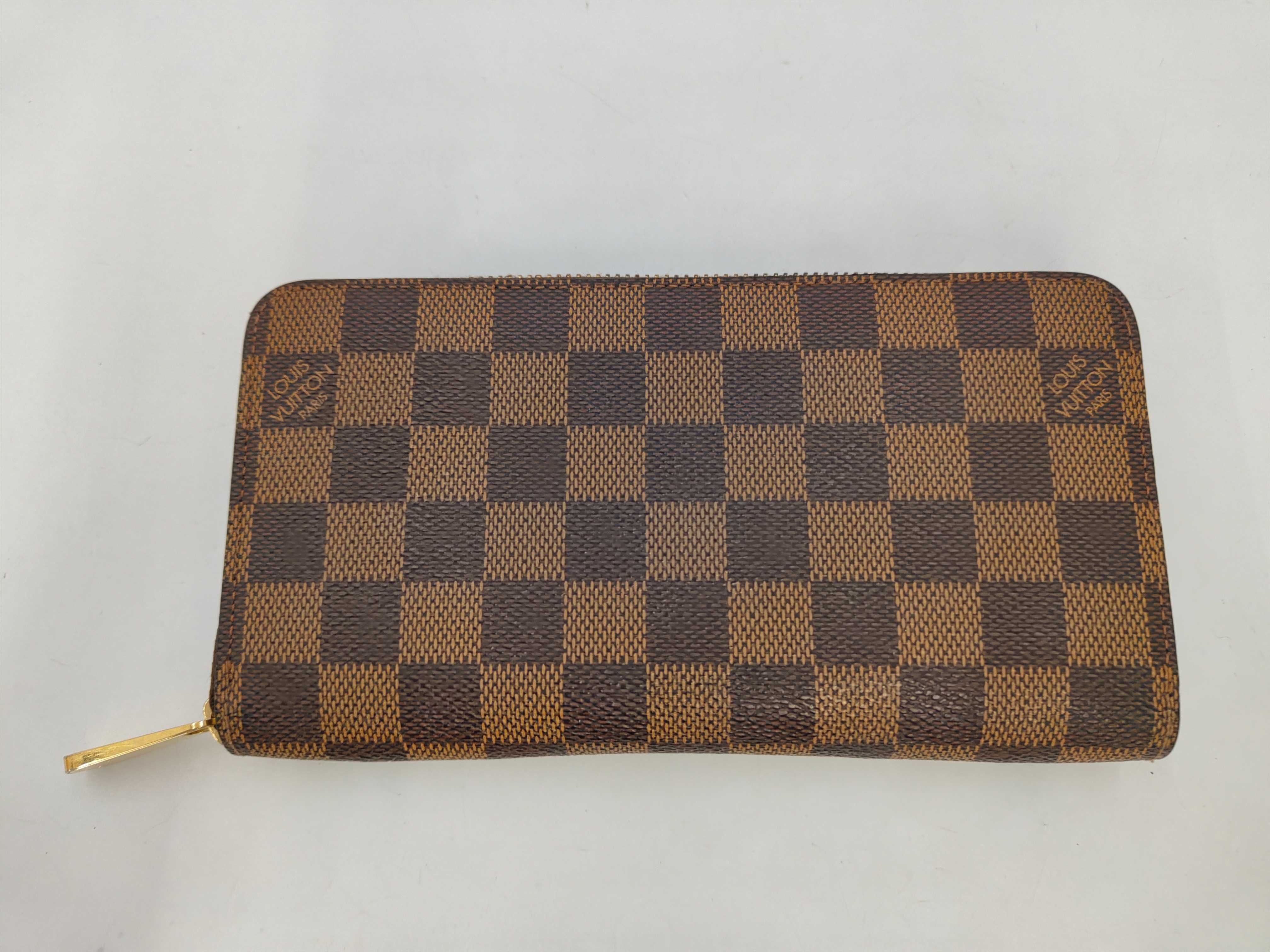 Damier LV Damier Long Wallet with Box and Dust Bag