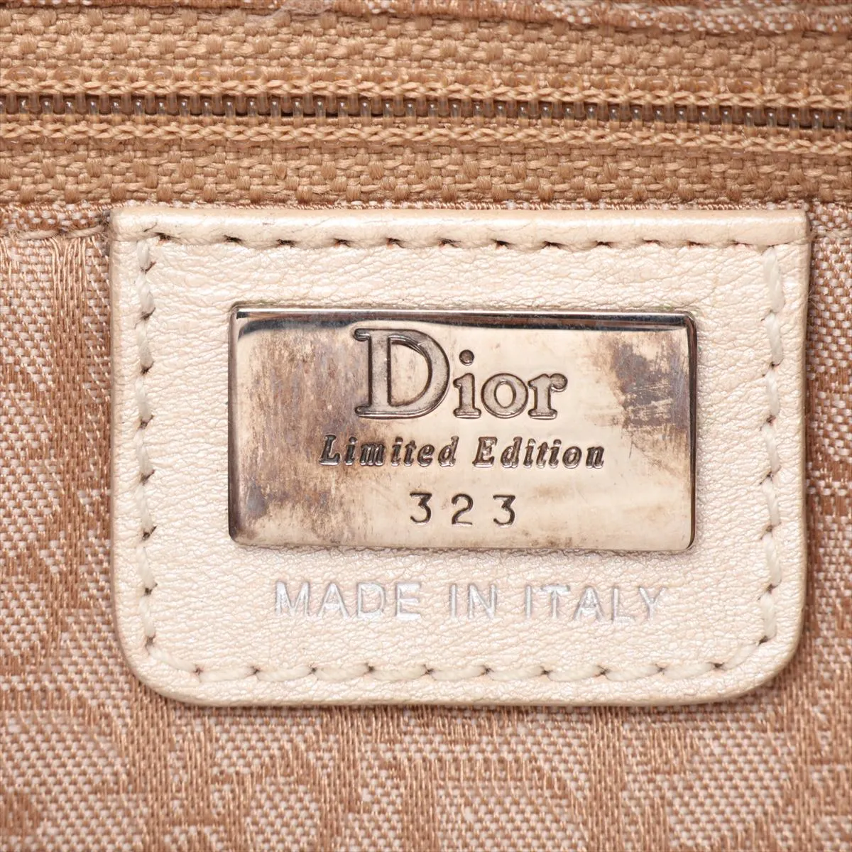 Gaucho Leather Shoulder Bag, Beige — view 11